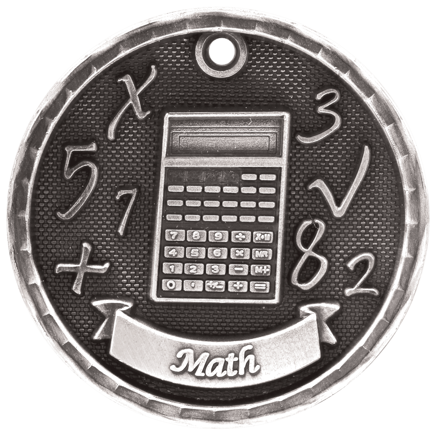 Math 3-D Medal-Silver