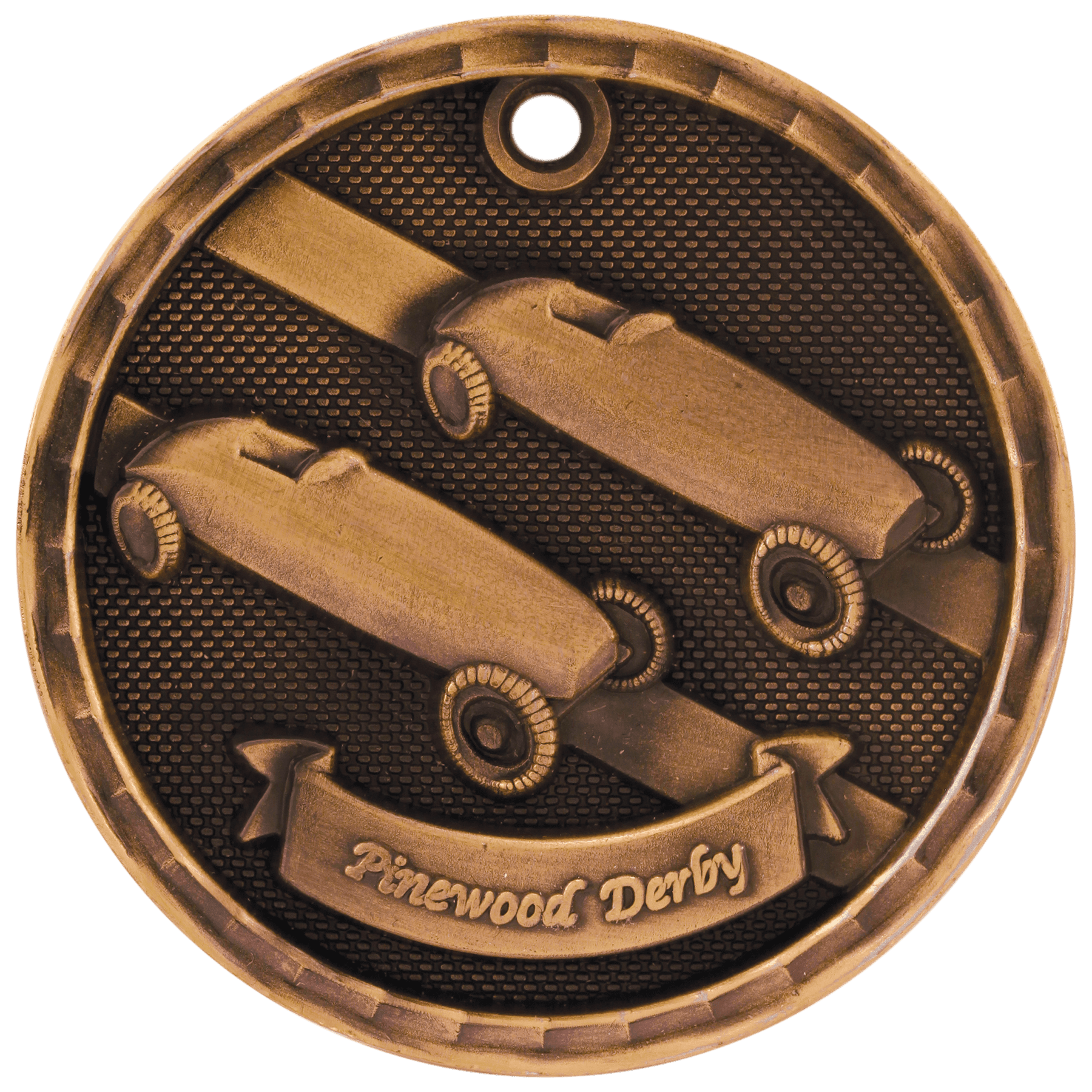 Pinewood Derby 3-D Medal-Bronze