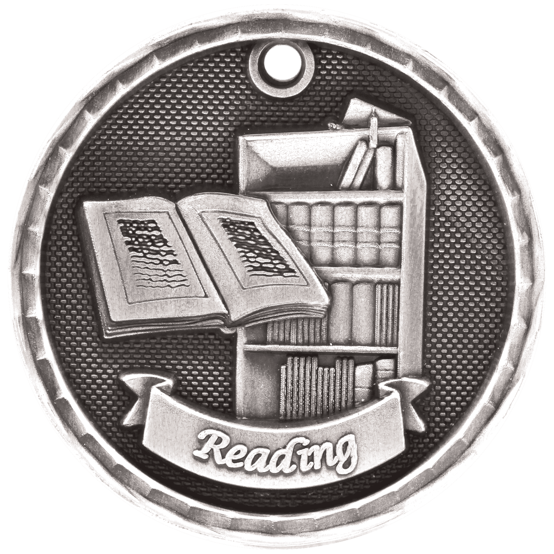Reading 3-D Medal-Silver