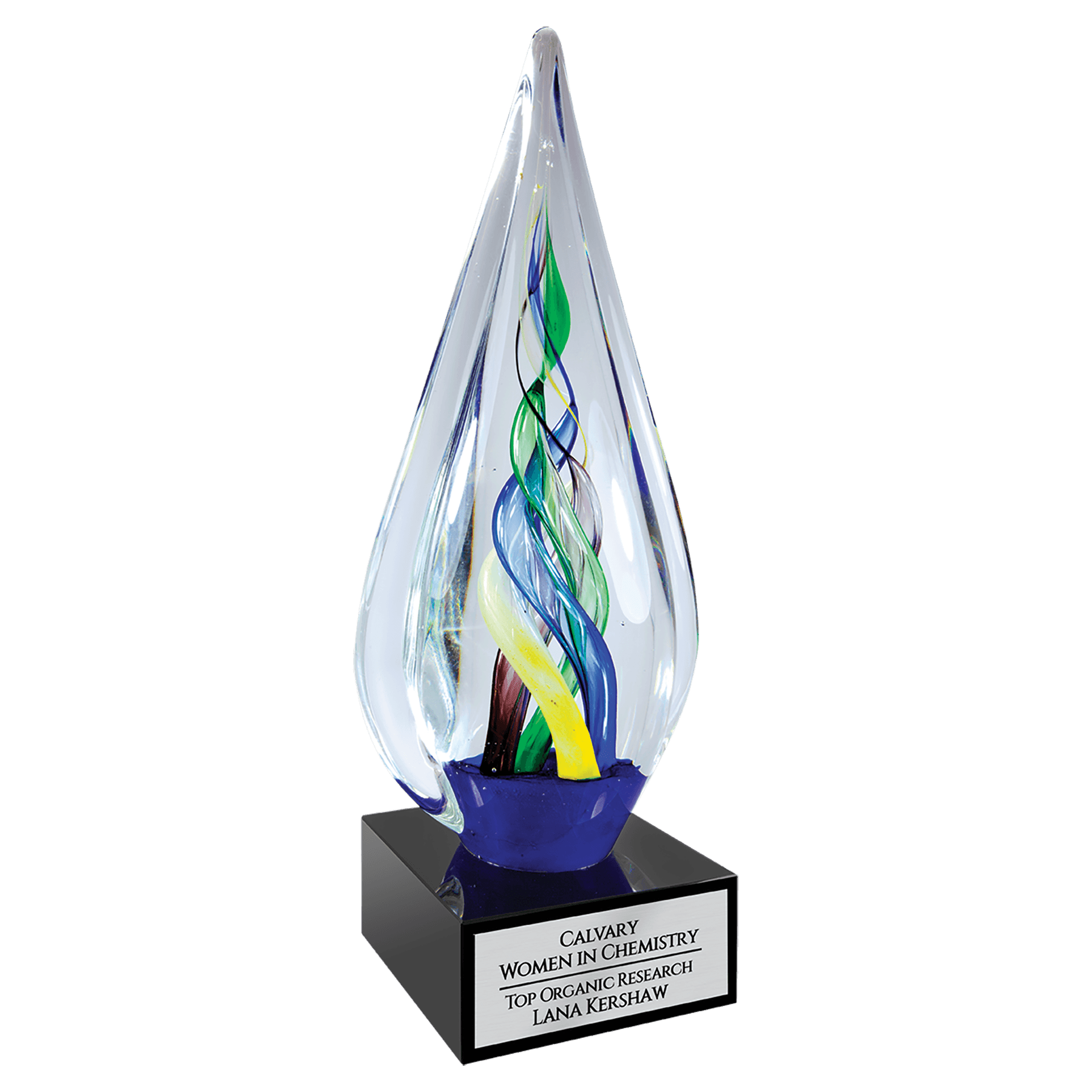 Infinity Twist Glass with Black Base