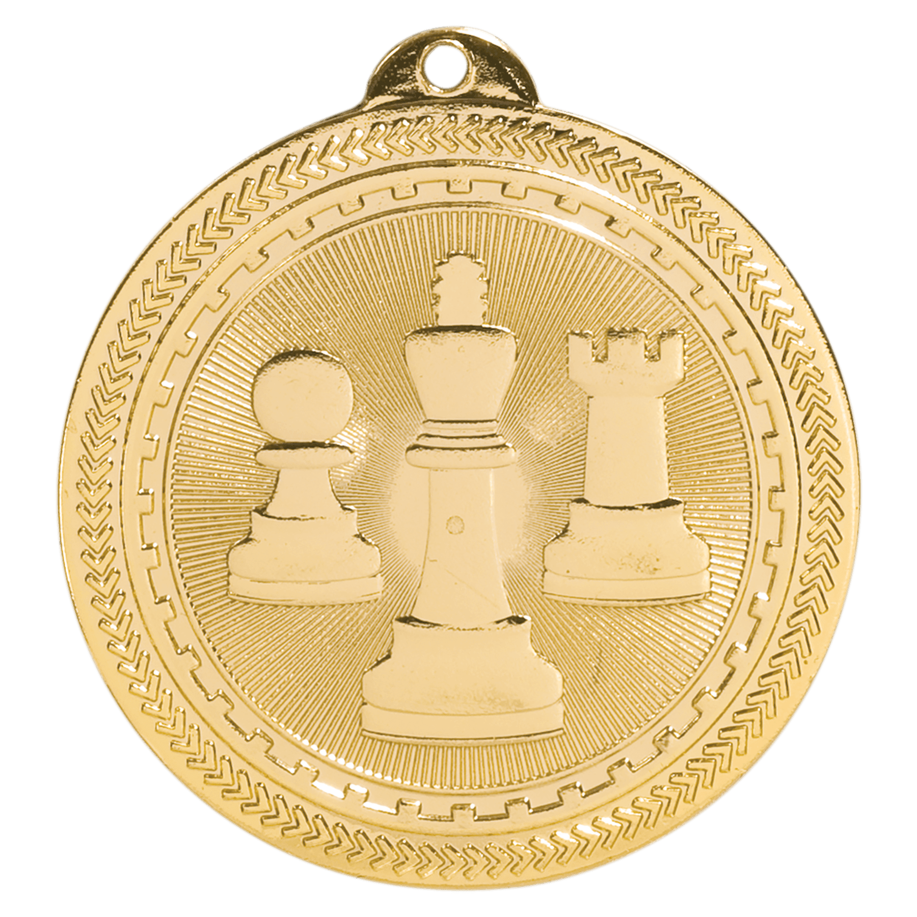 Chess BriteLazer Medal-Gold