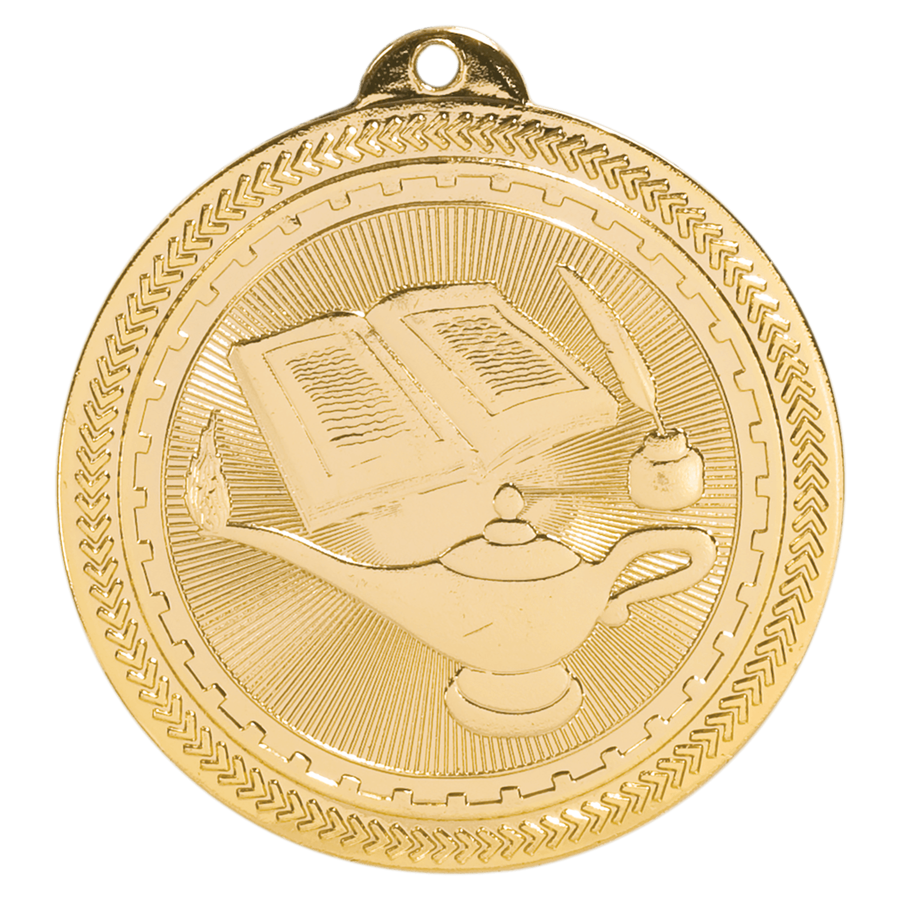 Lamp of Knowledge BriteLazer Medal-Gold