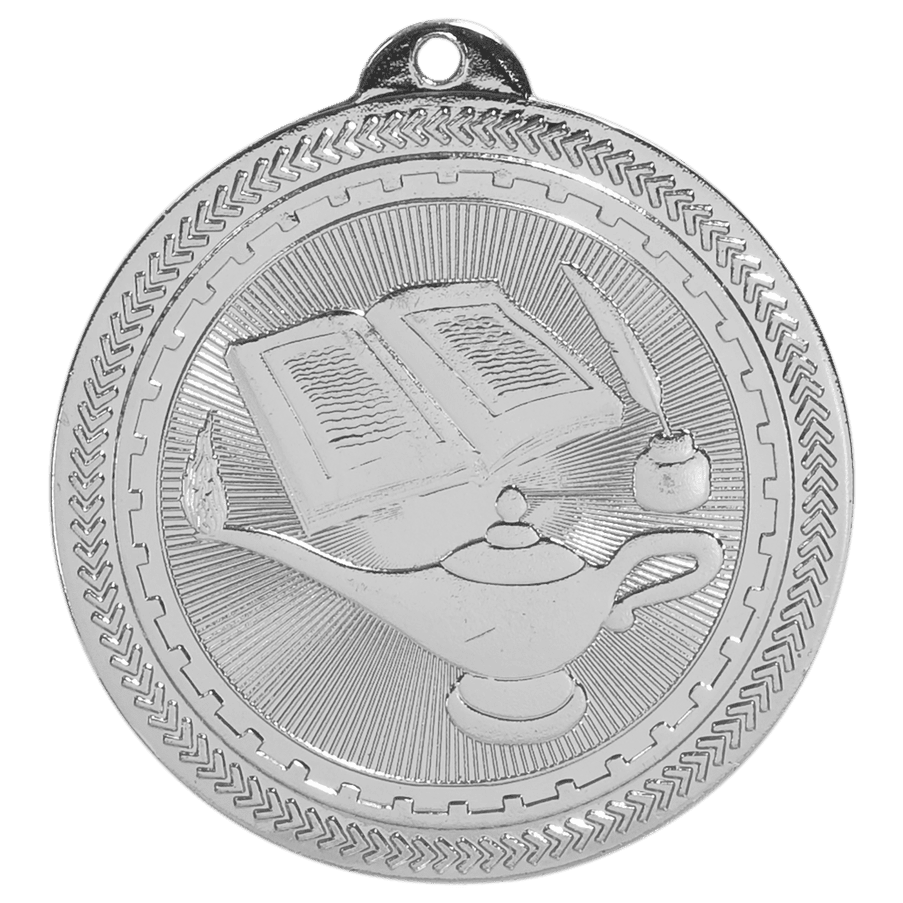 Lamp of Knowledge BriteLazer Medal-Silver