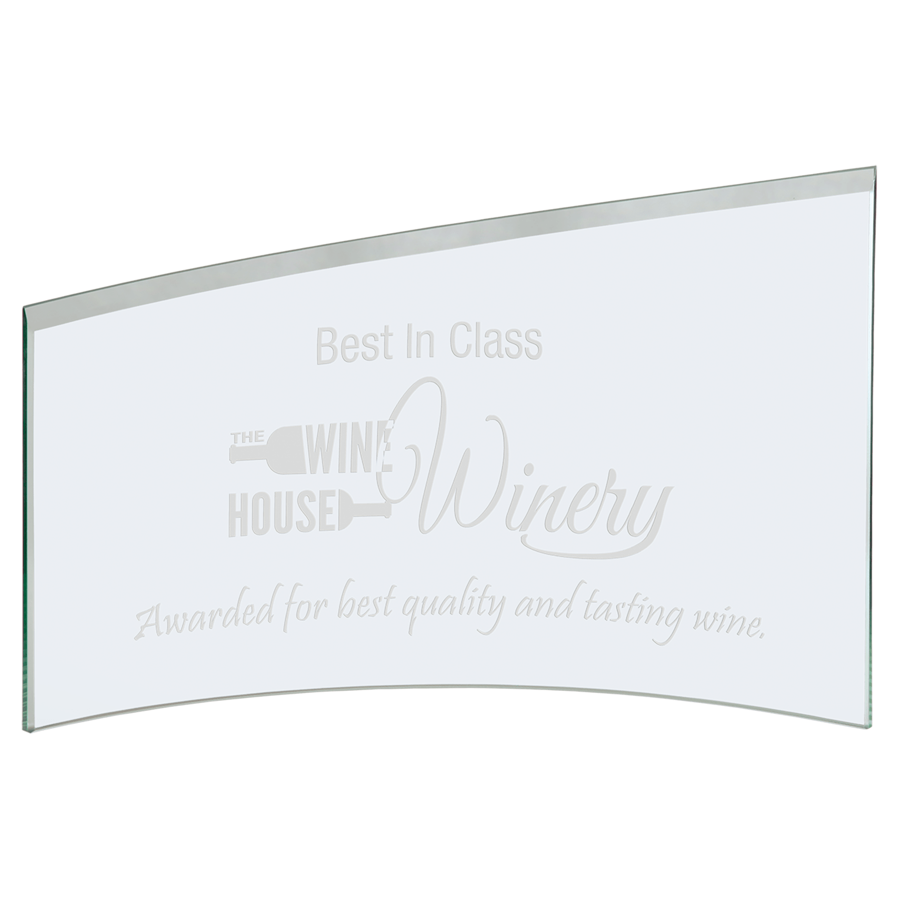 Large Jade Slanted Glass Crescent