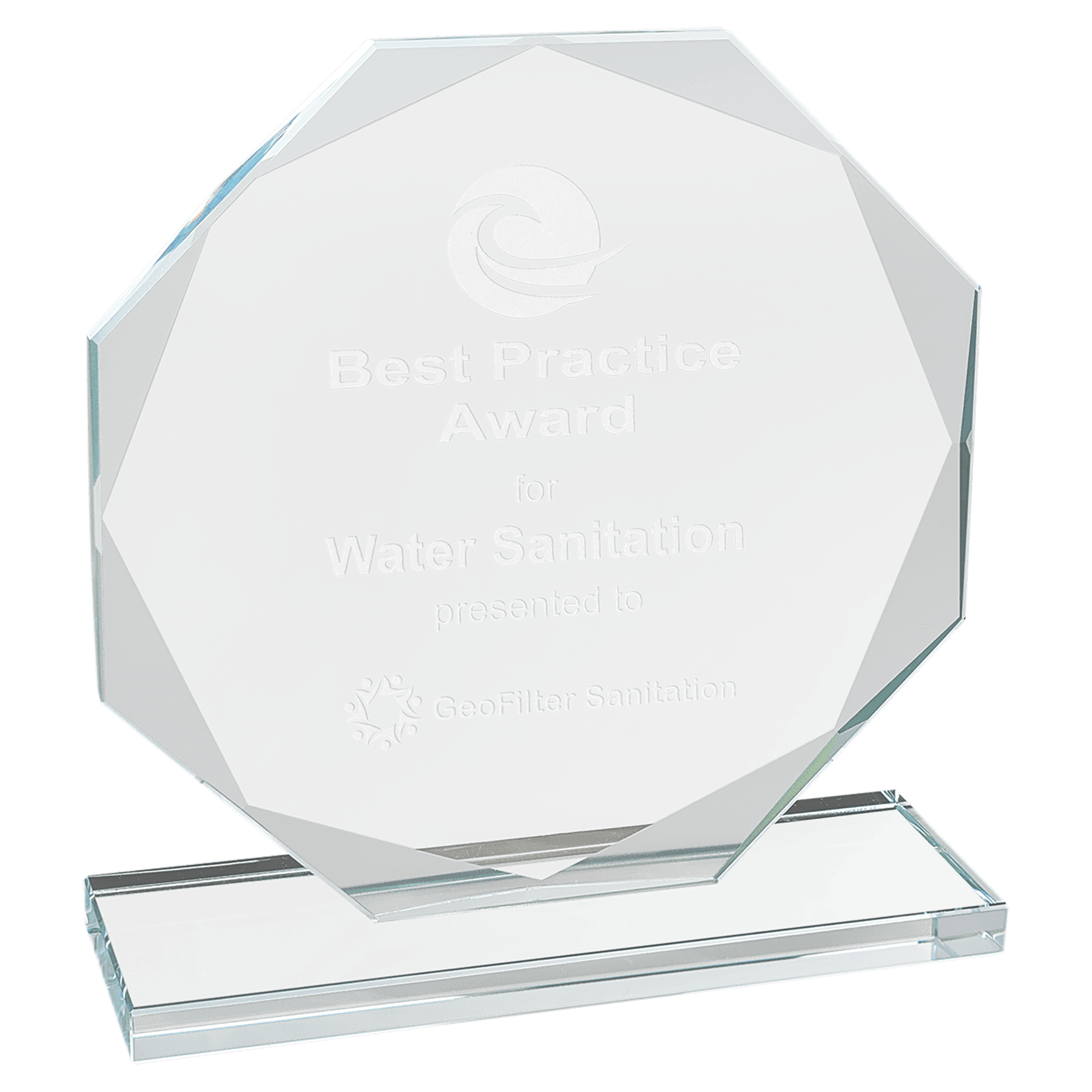 Medium Clear Glass Award