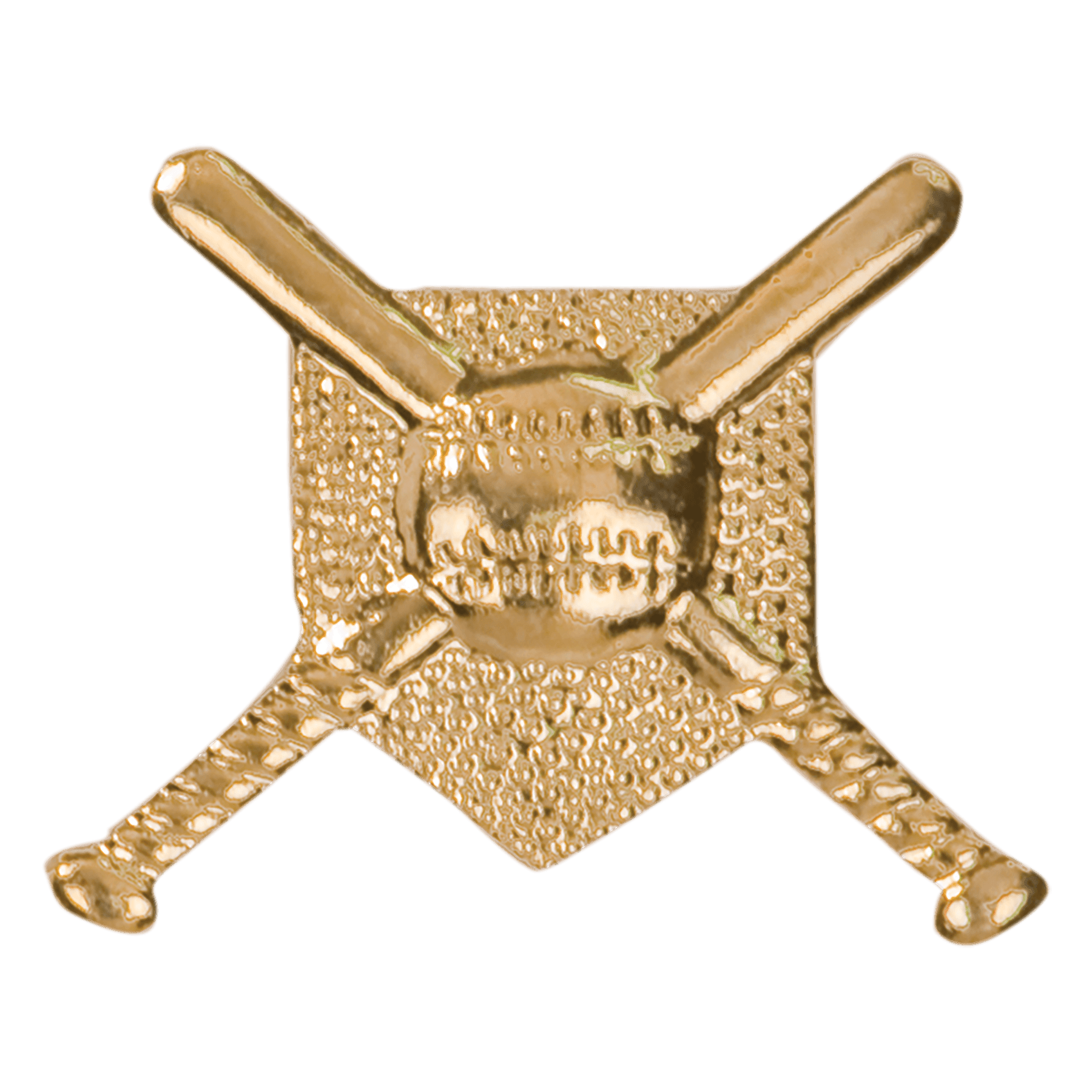 Crossed Bats Metal Chenille Pin