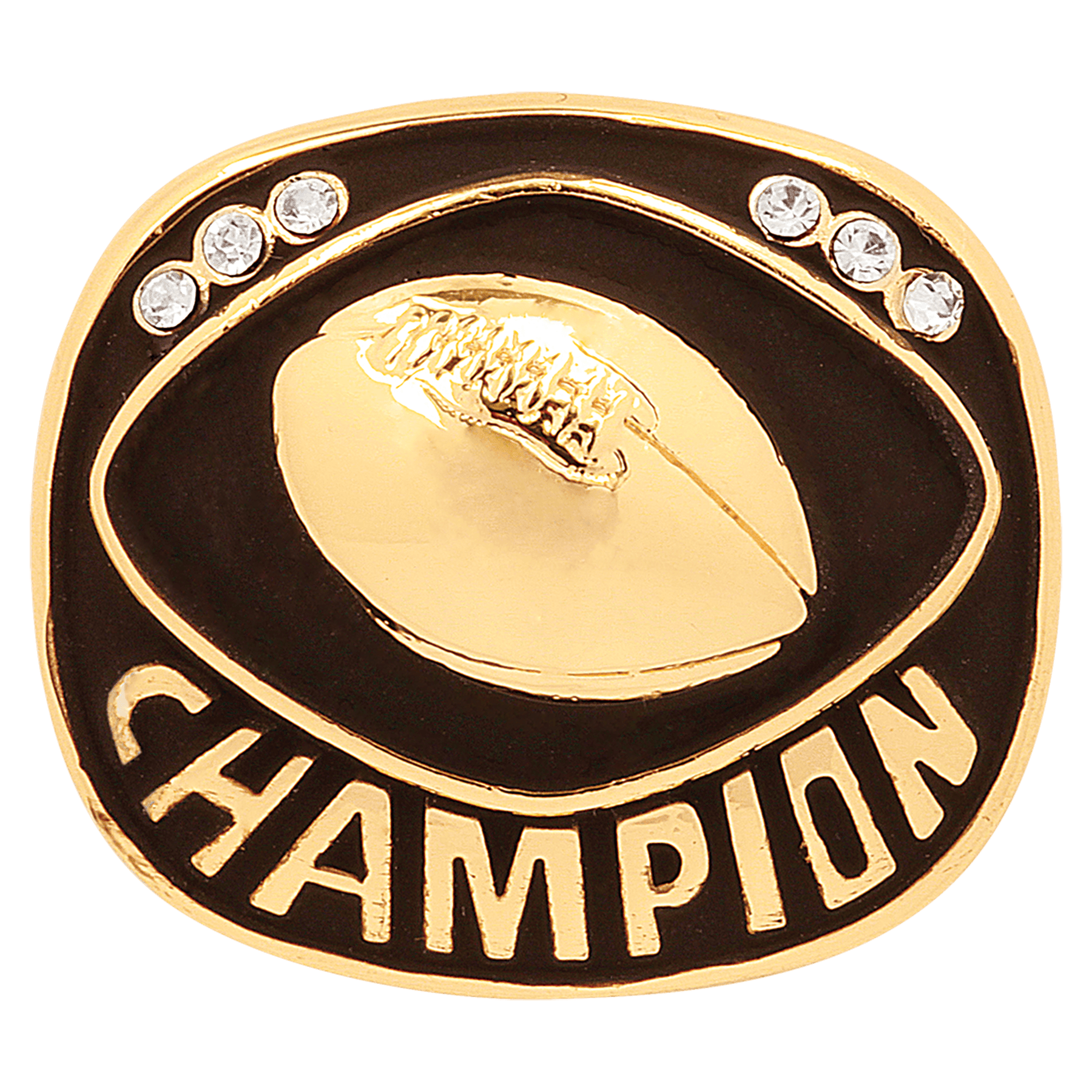 Football Champion Ring Insert (Price includes ring ordered by size)