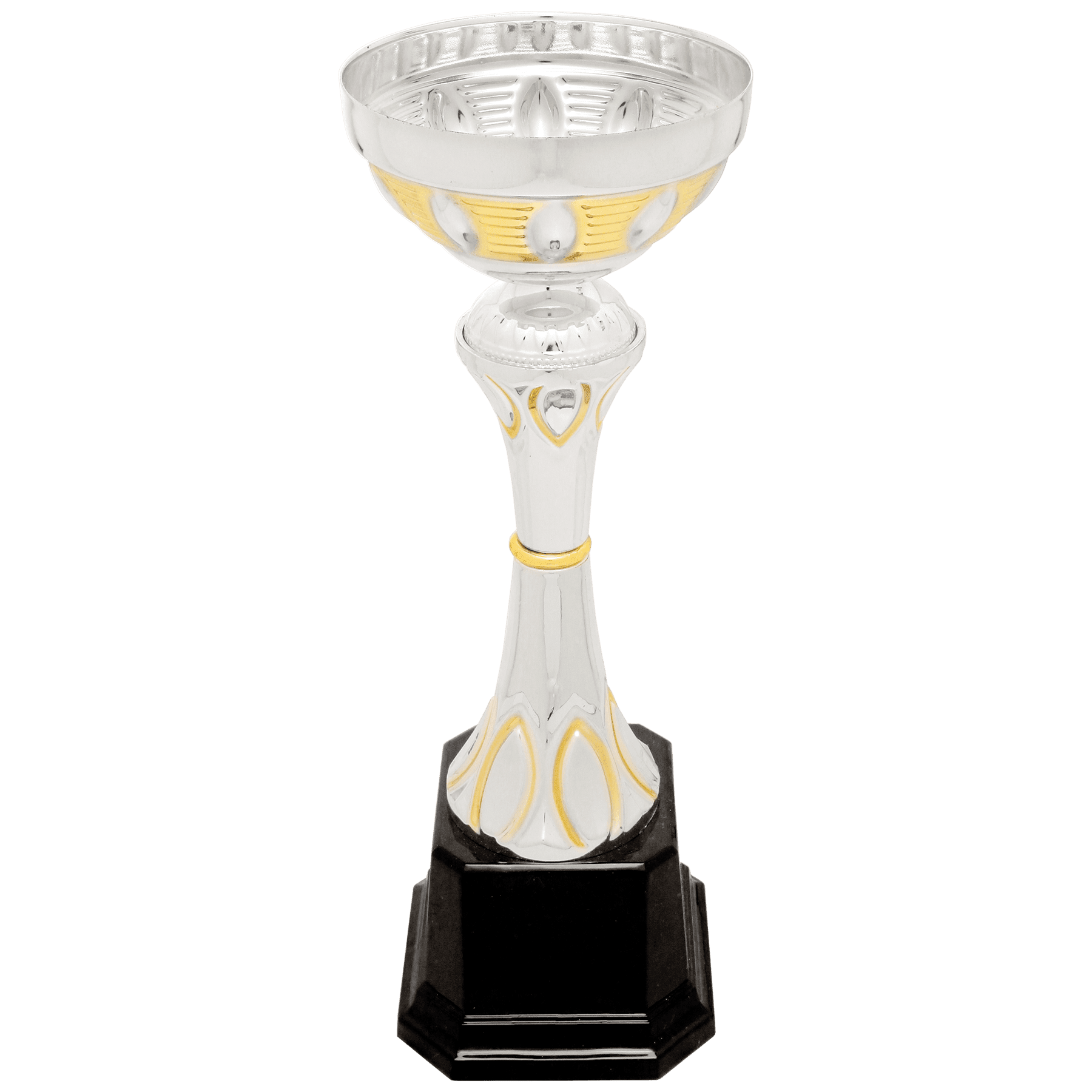 Silver/Gold Metal Cup-9 3/4"