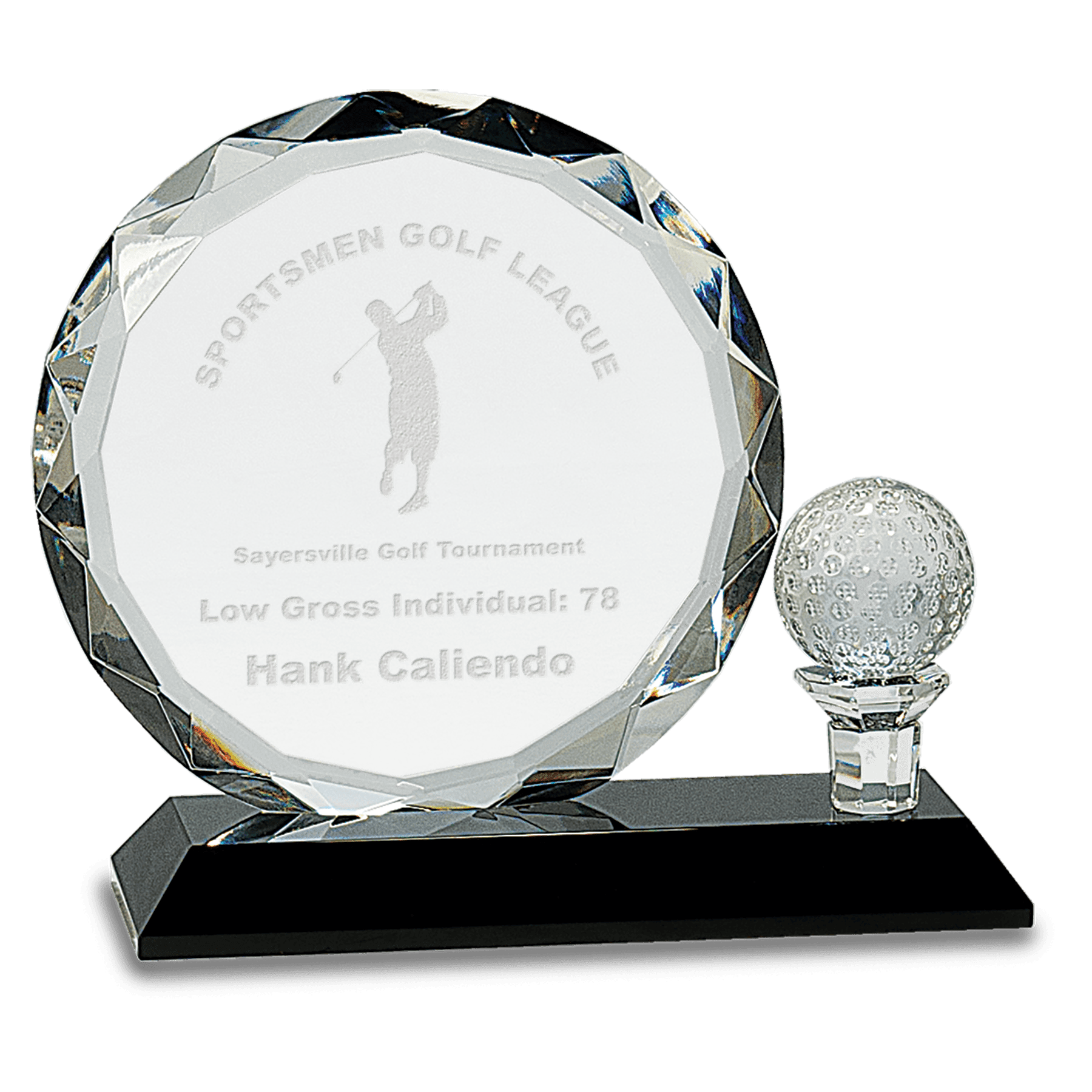 Crystal Golf Award-6 1/2"
