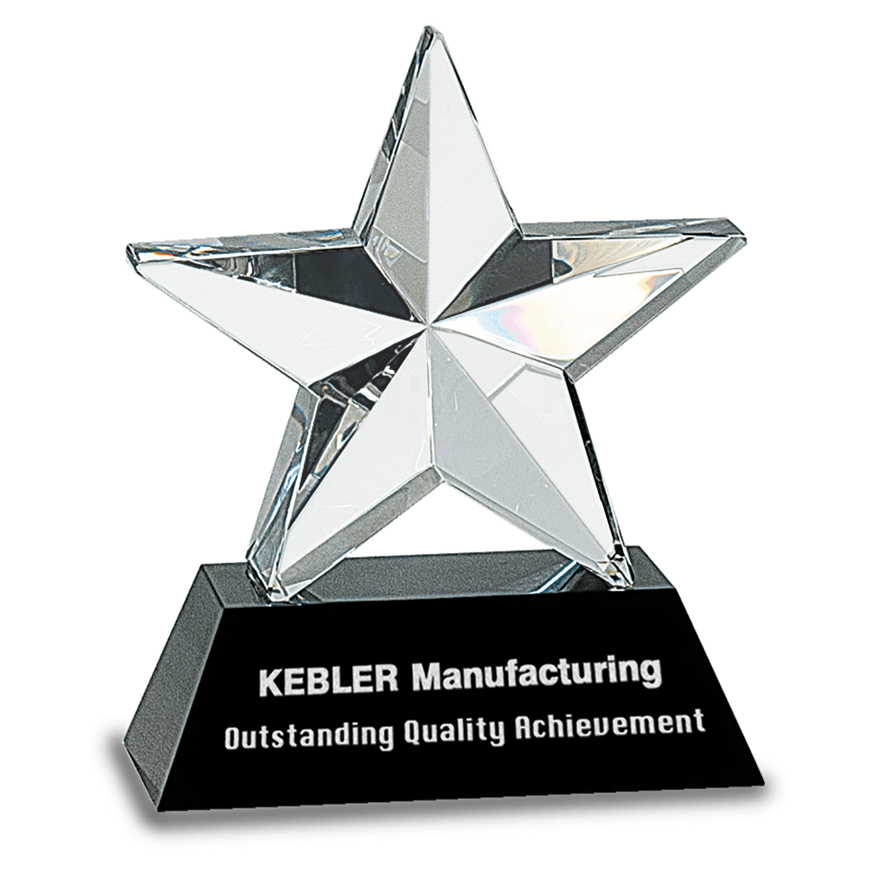 Crystal 3D Star on Black Base