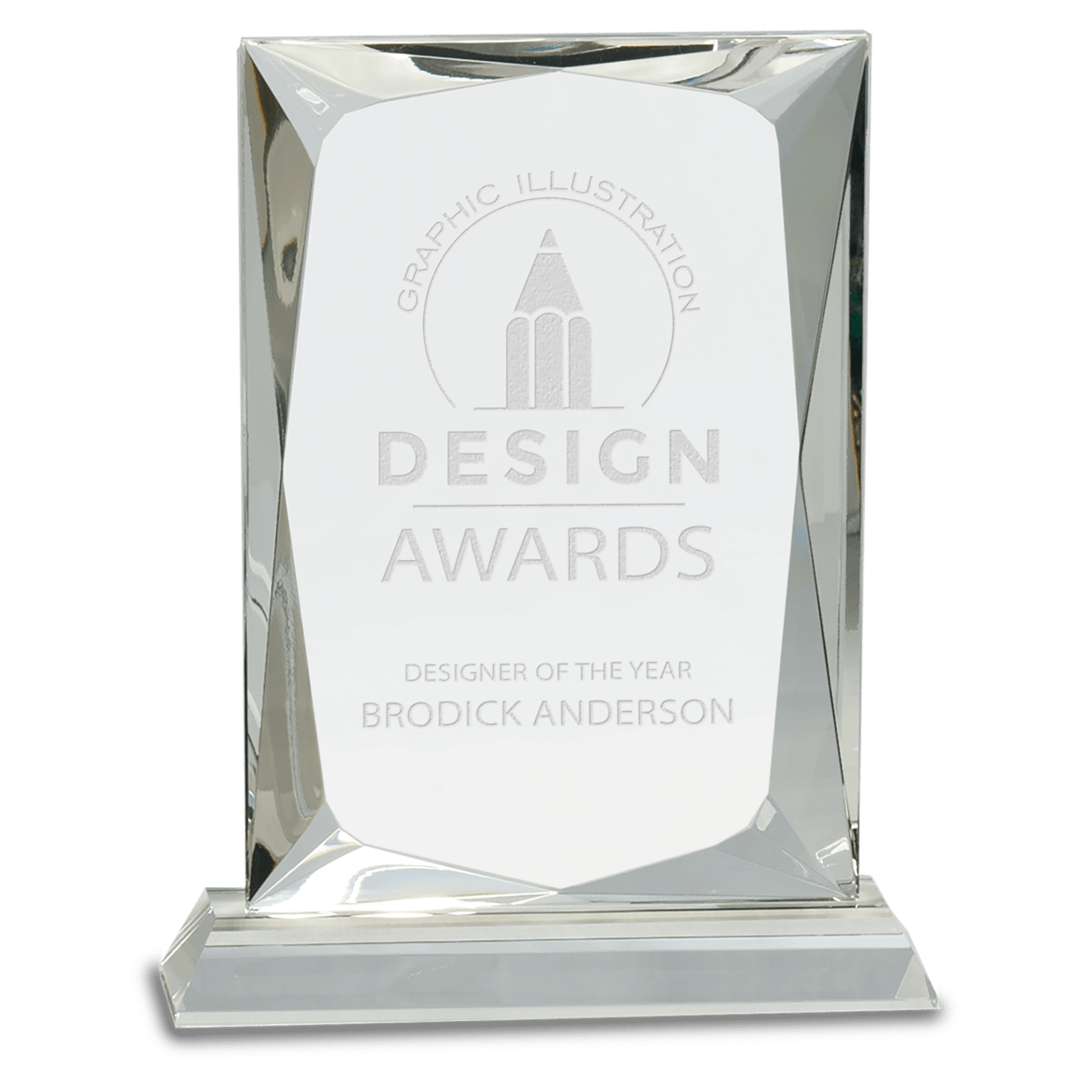 Large Crystal Rectangle on Clear Base