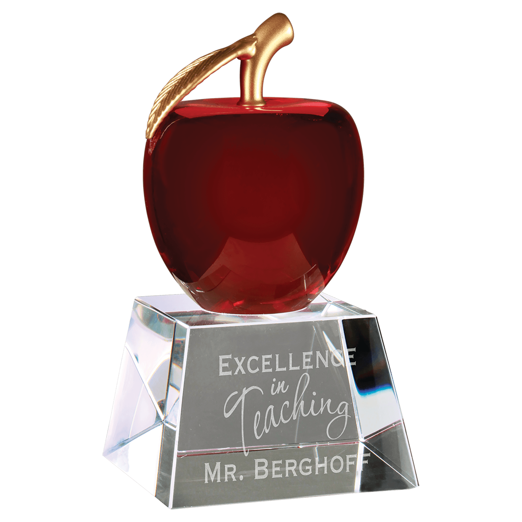 Red Crystal Apple with Clear Base