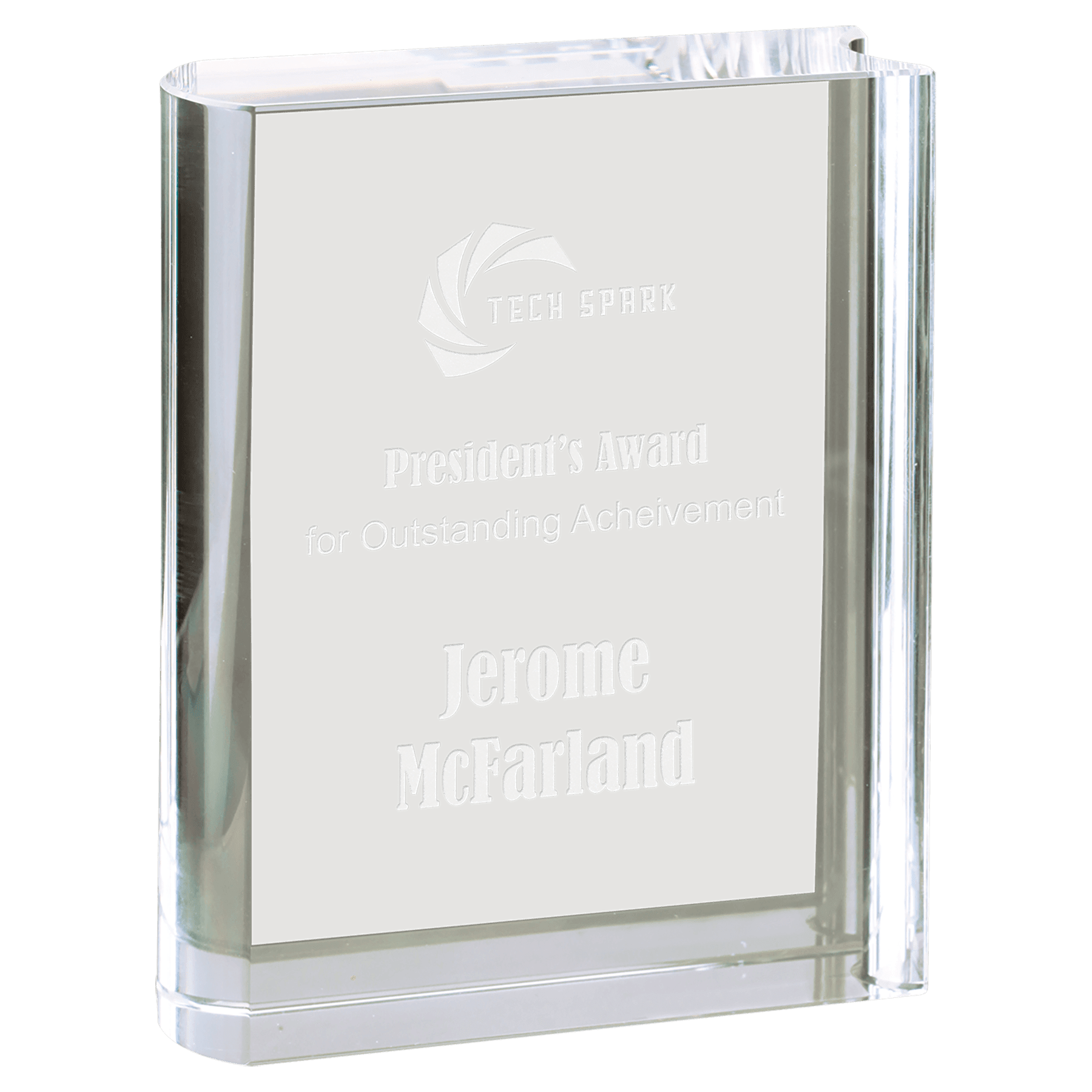 Large Clear Crystal Book