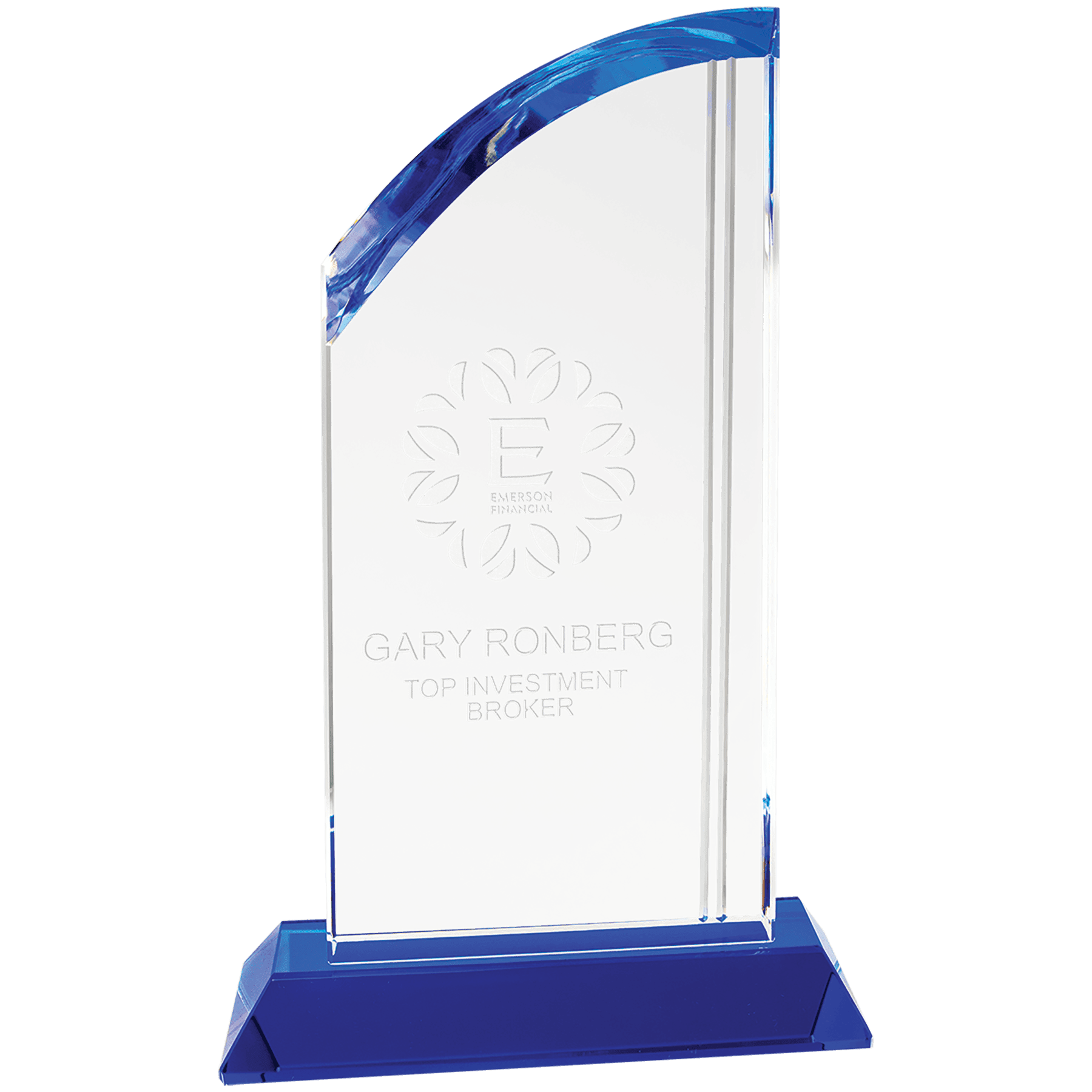 Medium Crystal Arch with Blue Base