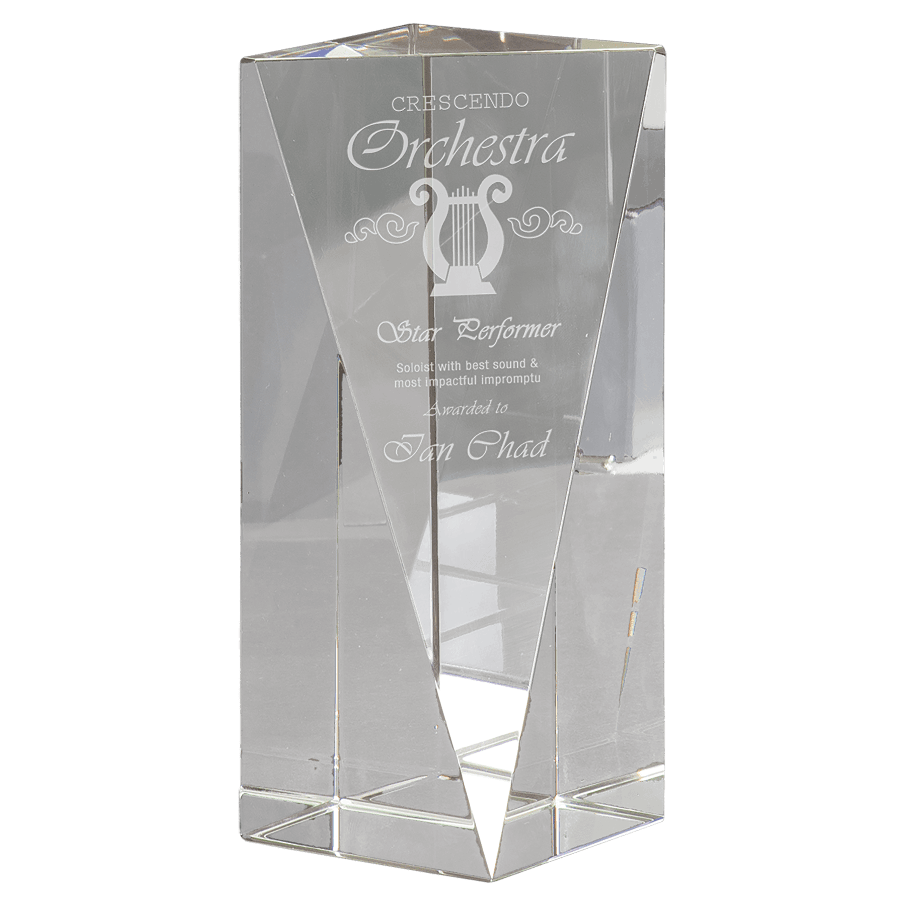 Large Crystal Triangle Front Pillar