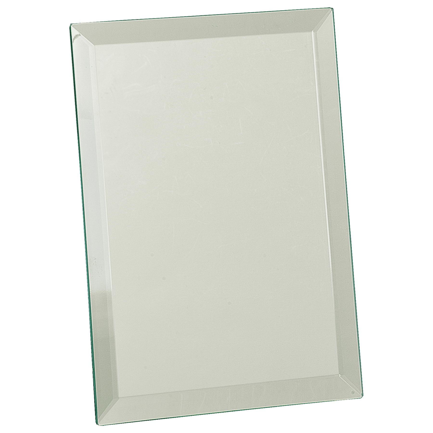 Clear Glass Mirror Plaque 6" x 8"