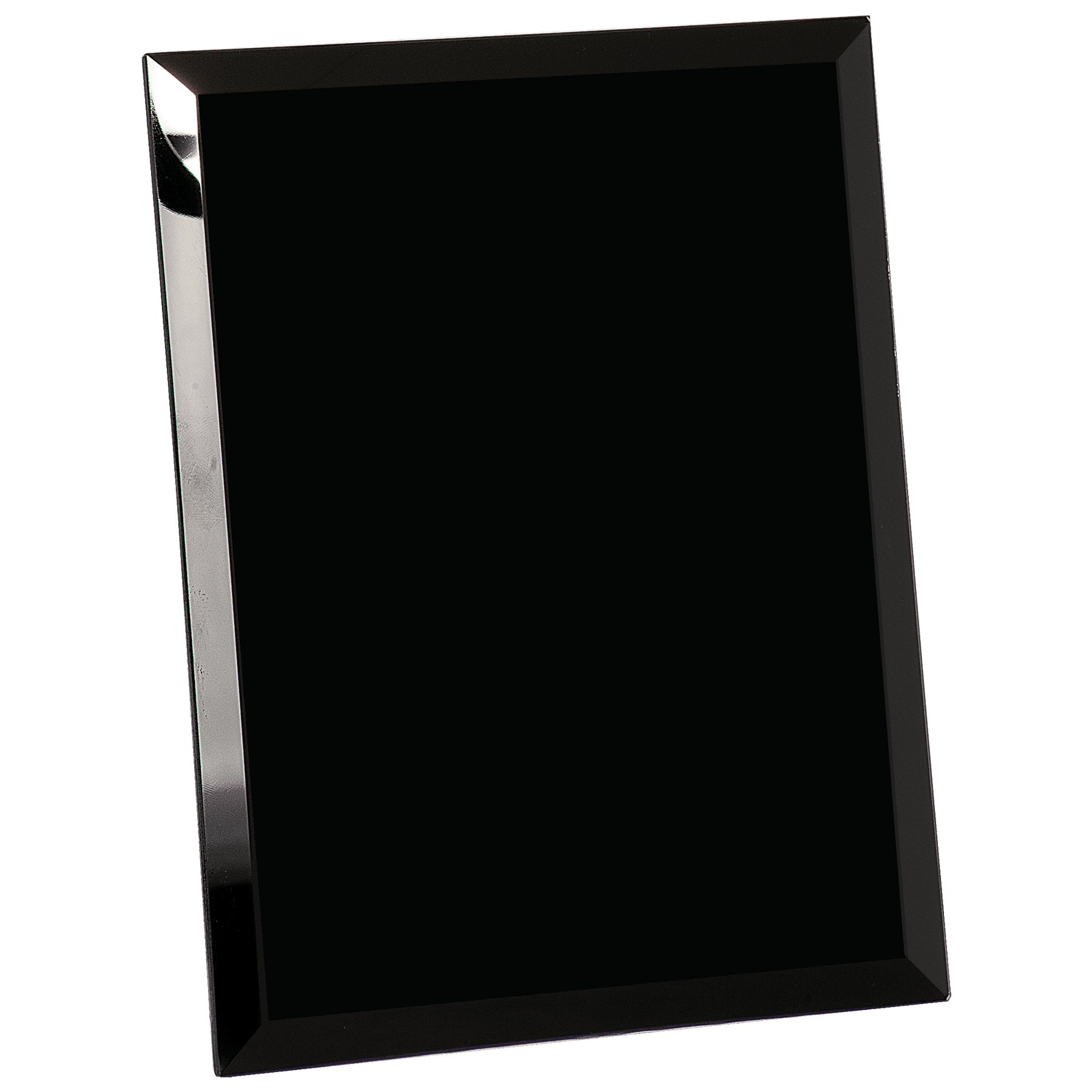 Black Glass Mirror Plaque 8" x 10"