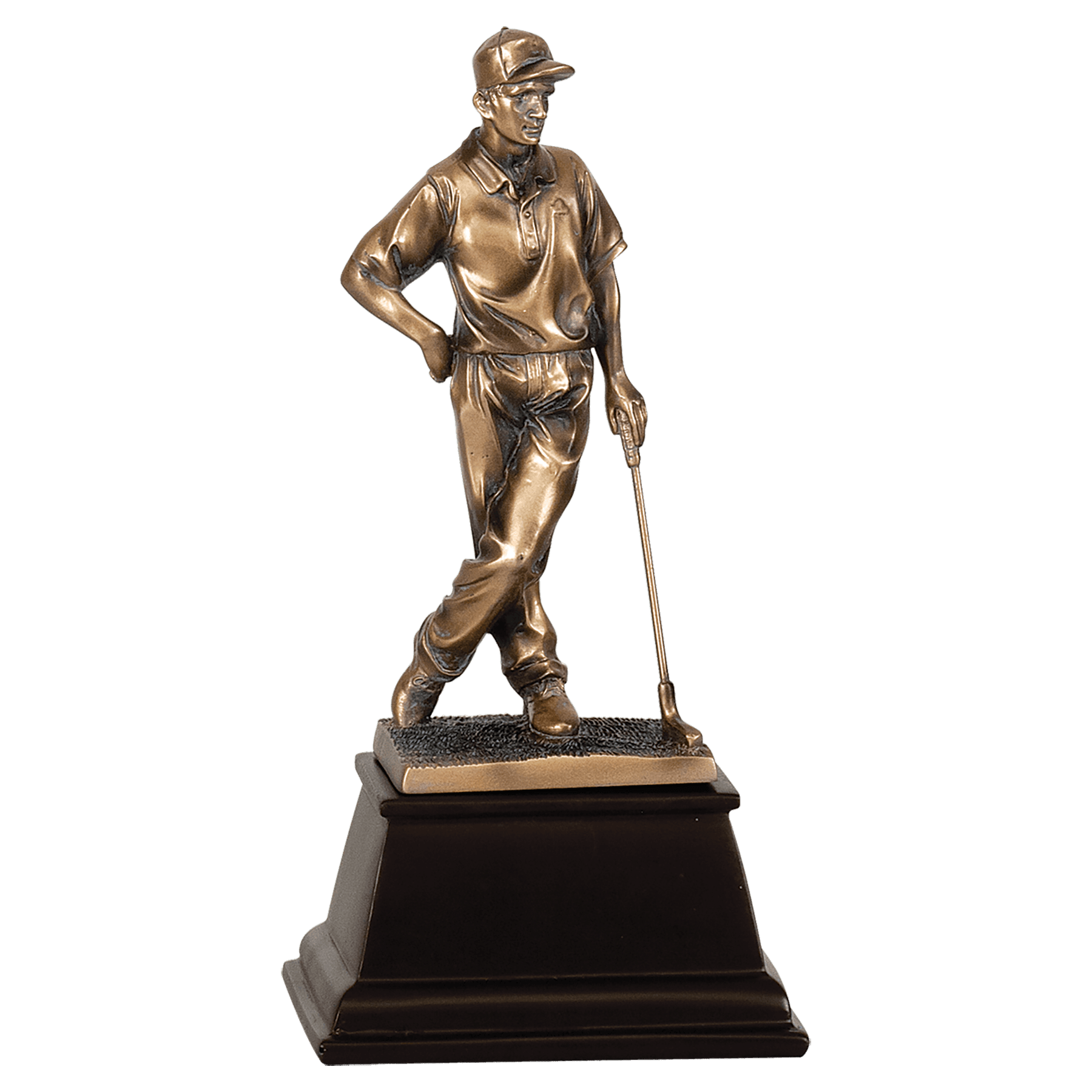 Male Bronze Golf Resin-13"