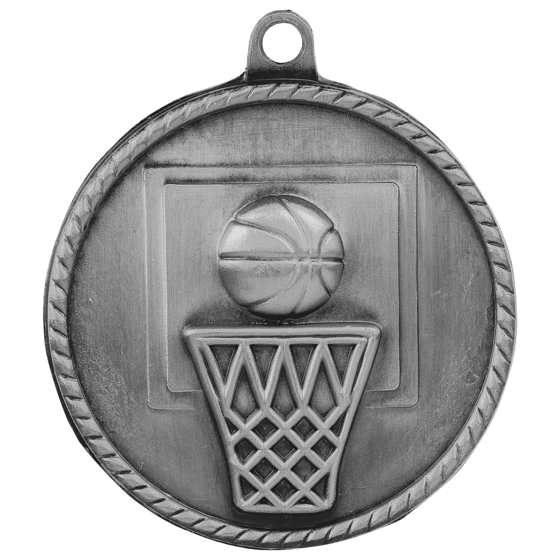 Basketball High Relief Medal-Silver