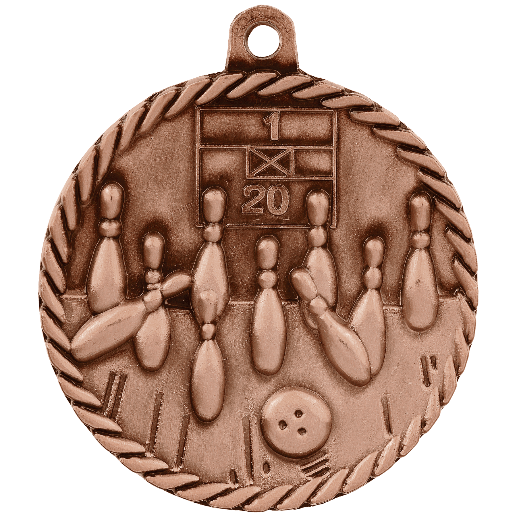 Bowling High Relief Medal-Bronze