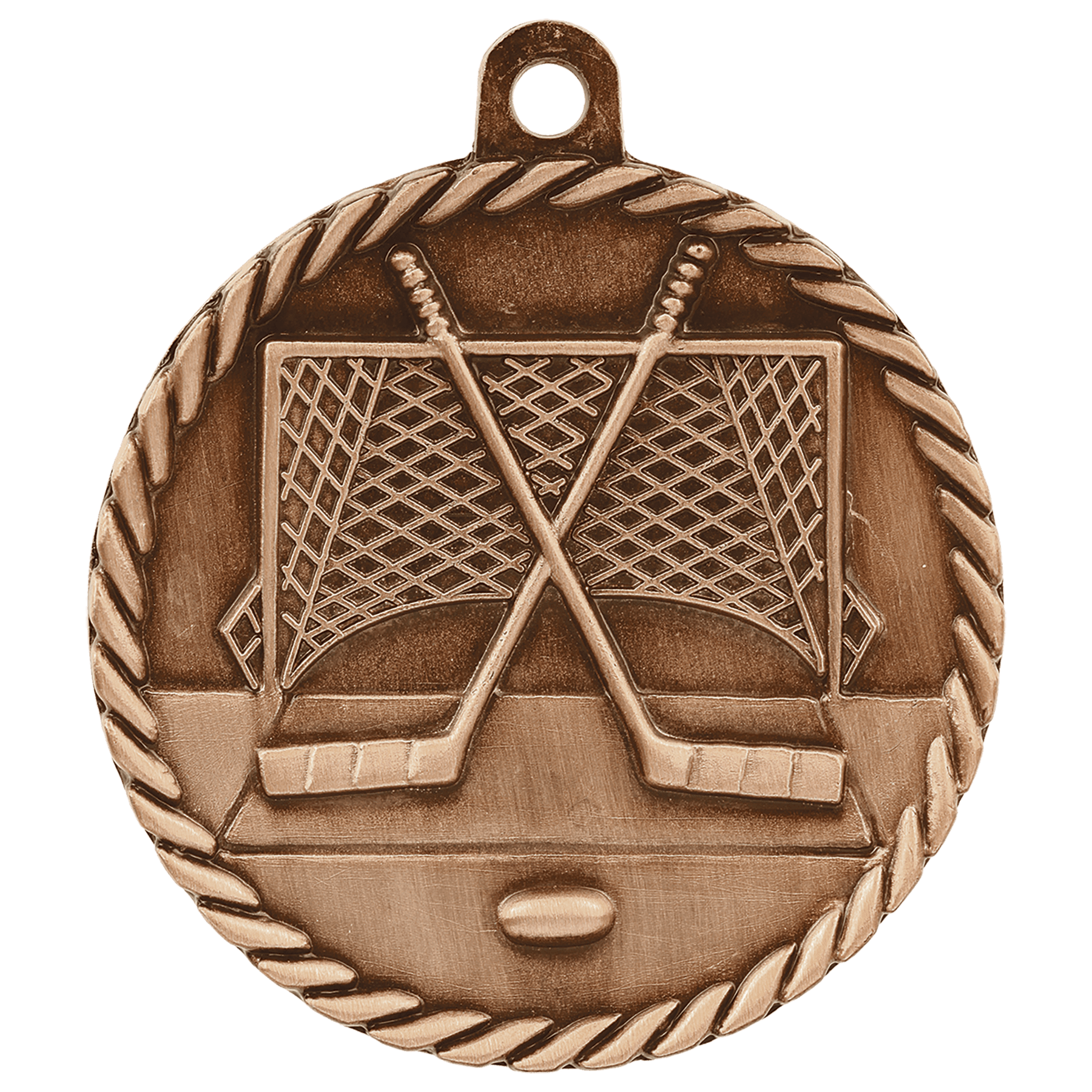 Hockey High Relief  Medal-Bronze