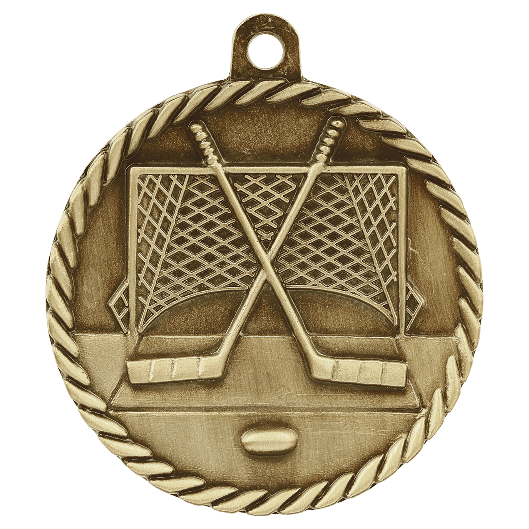 Hockey High Relief Medal-Gold