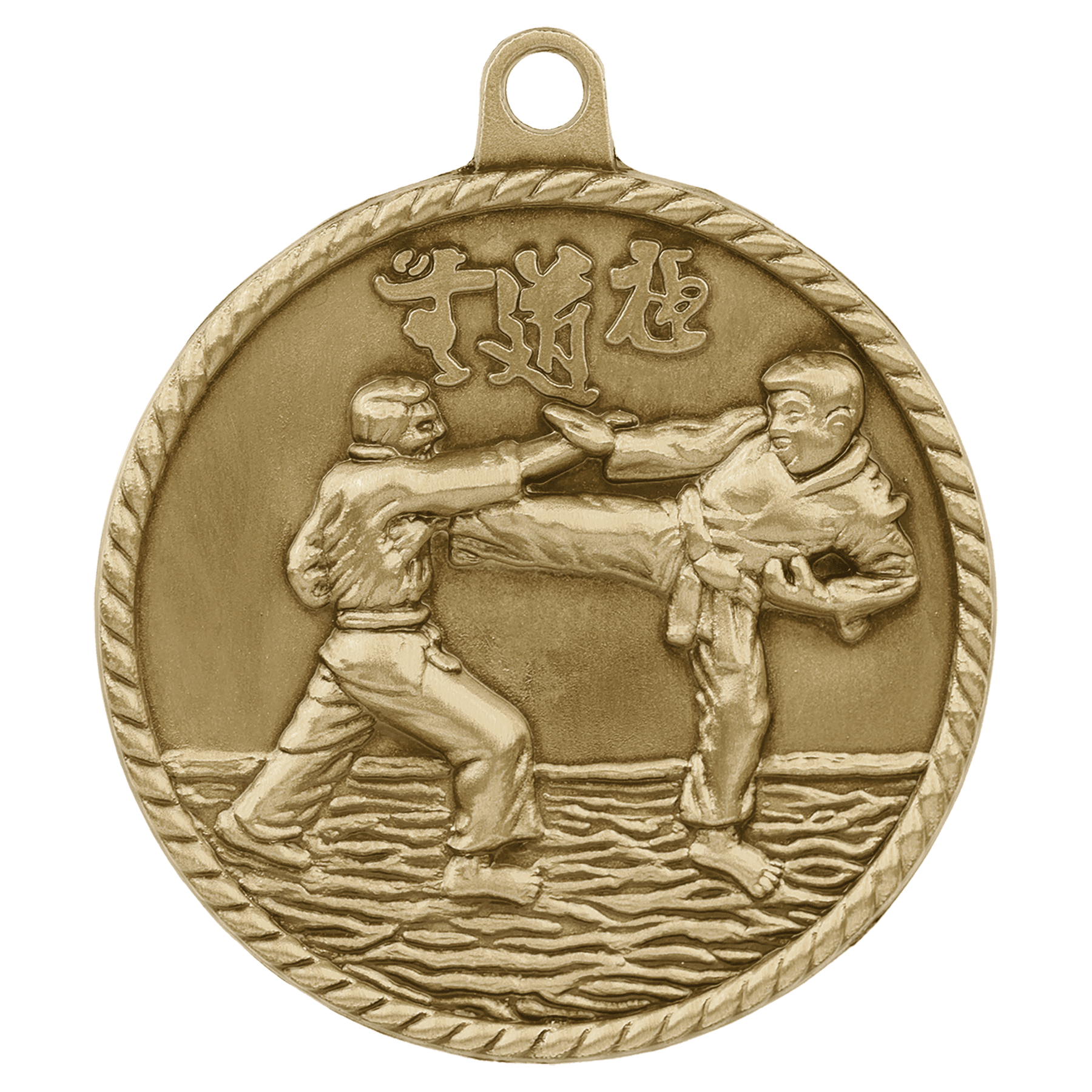 Martial Arts High Relief Medal-Gold