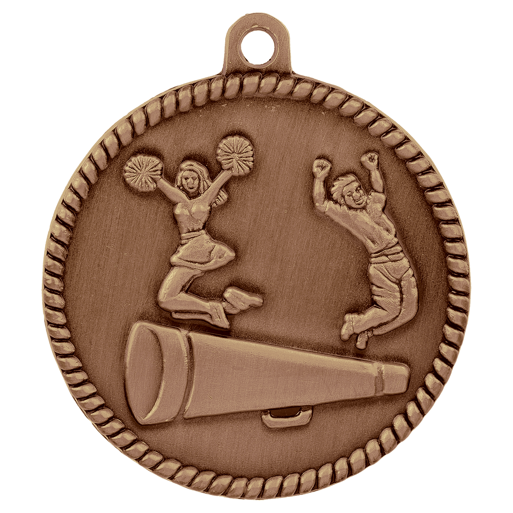 Cheer High Relief Medal-Bronze