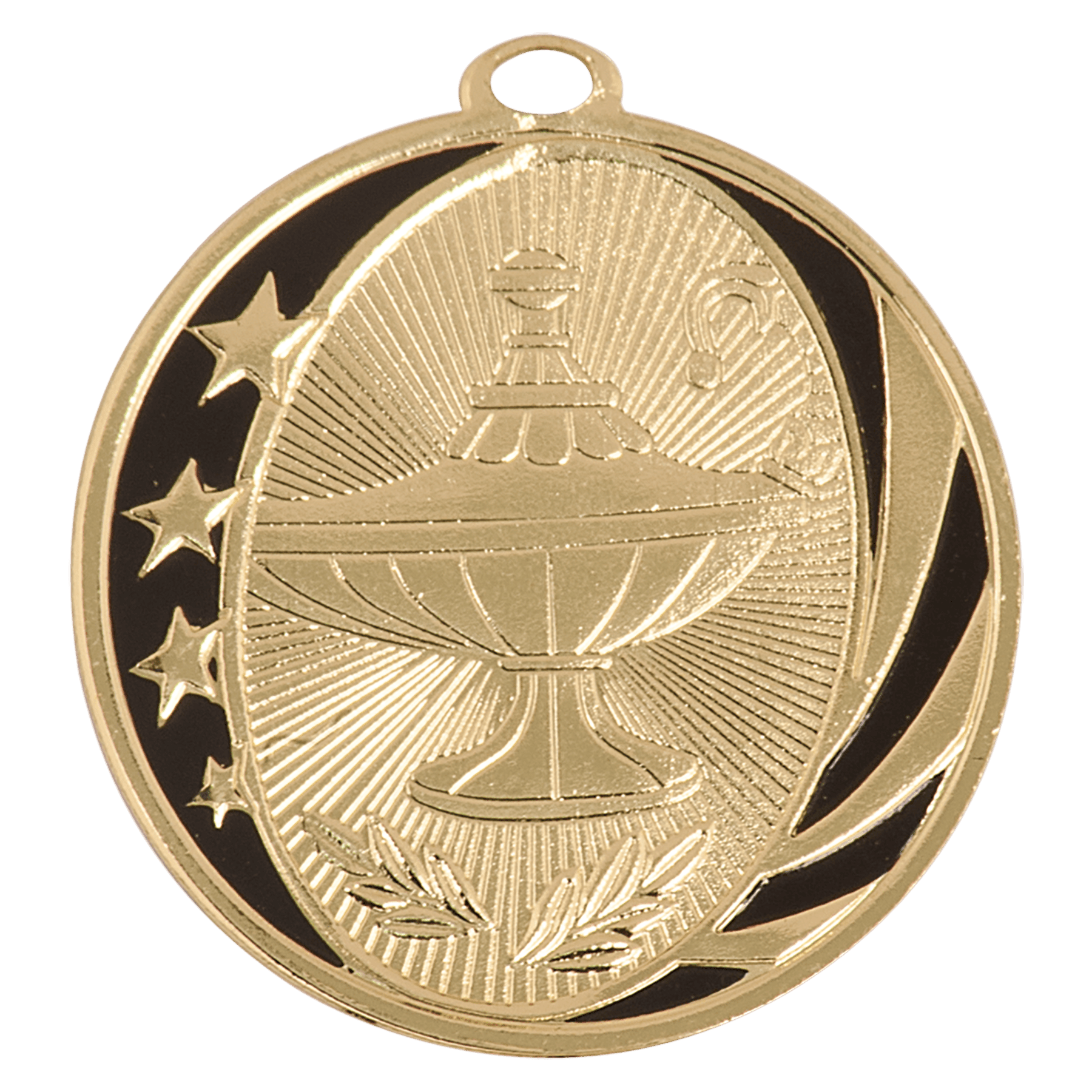 Lamp of Knowledge MidNite Star Medal-Gold