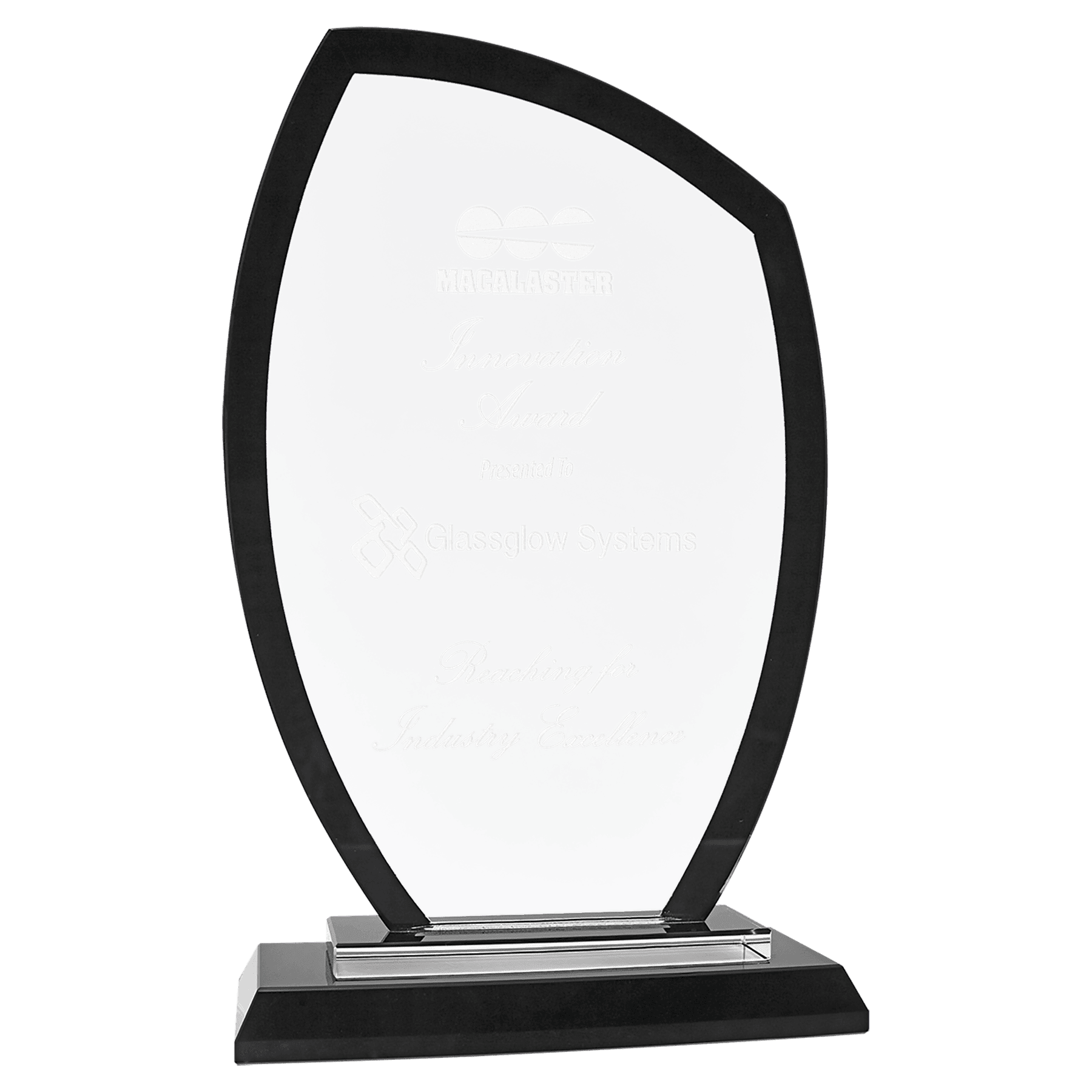 Large Peak Black Regal Glass