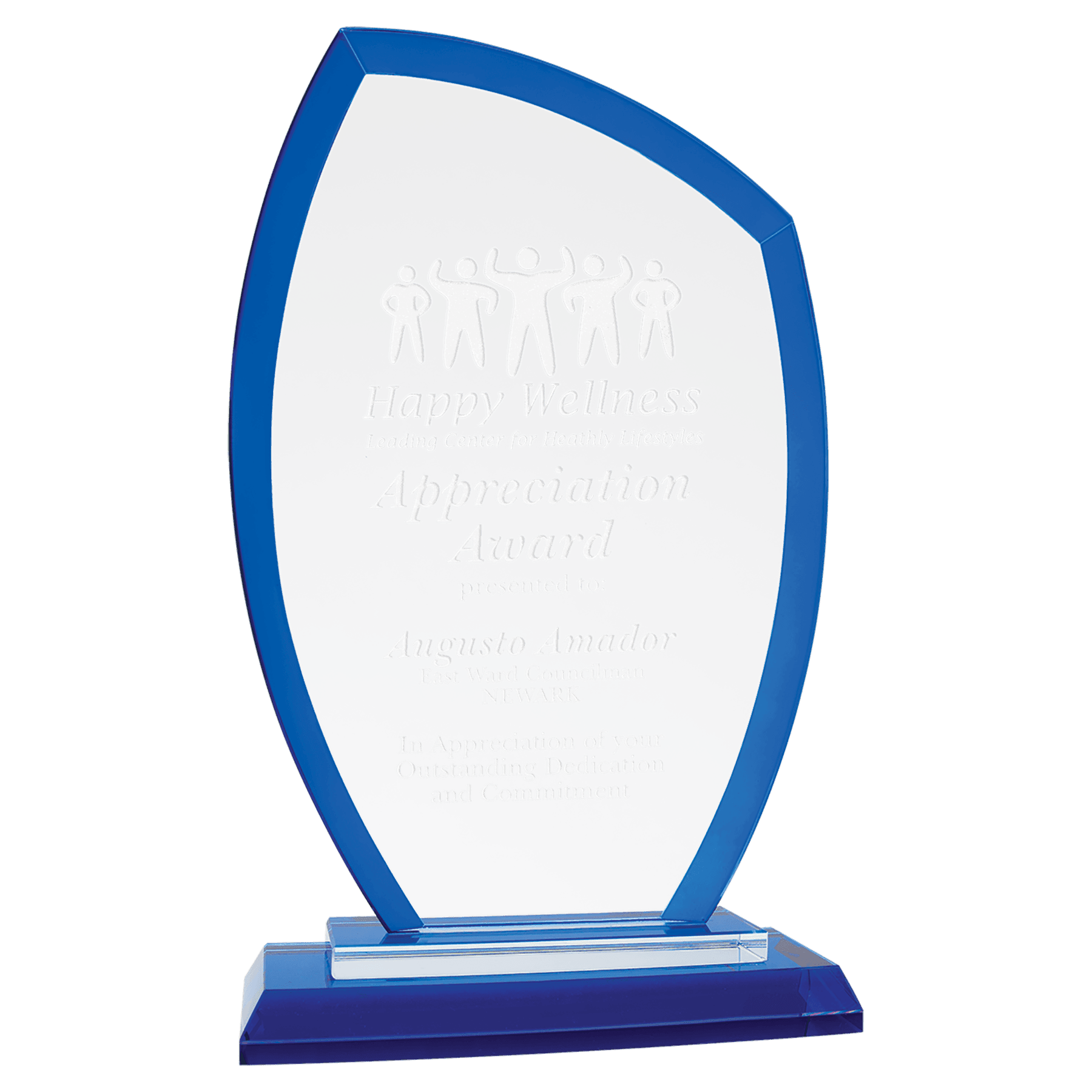 Large Peak Blue Regal Glass