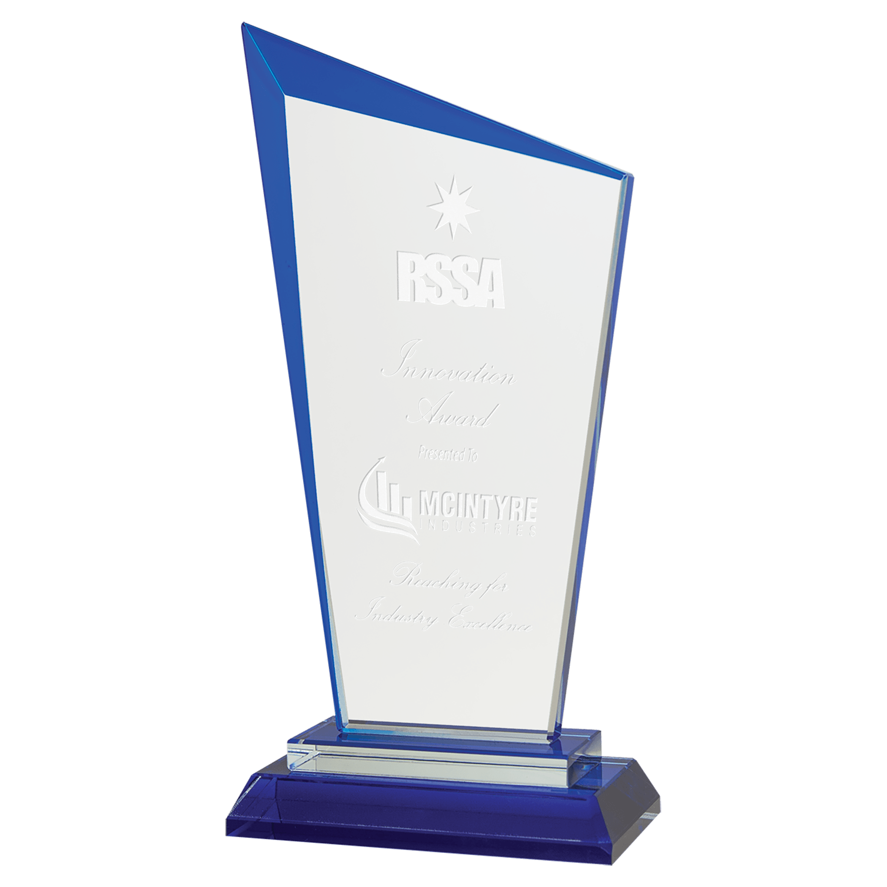 Small Blue Razor Glass