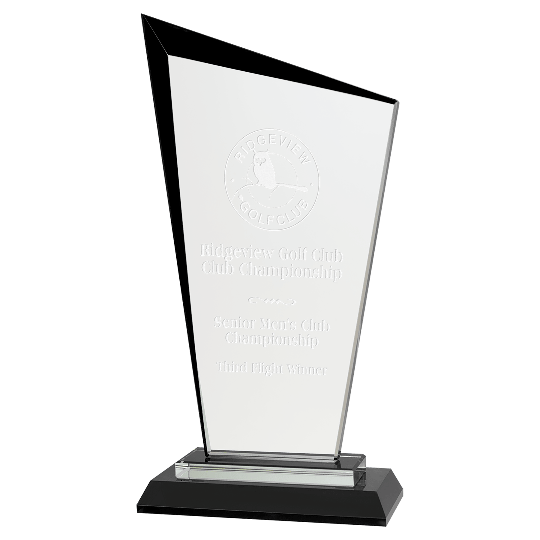 Medium Black Razor Glass