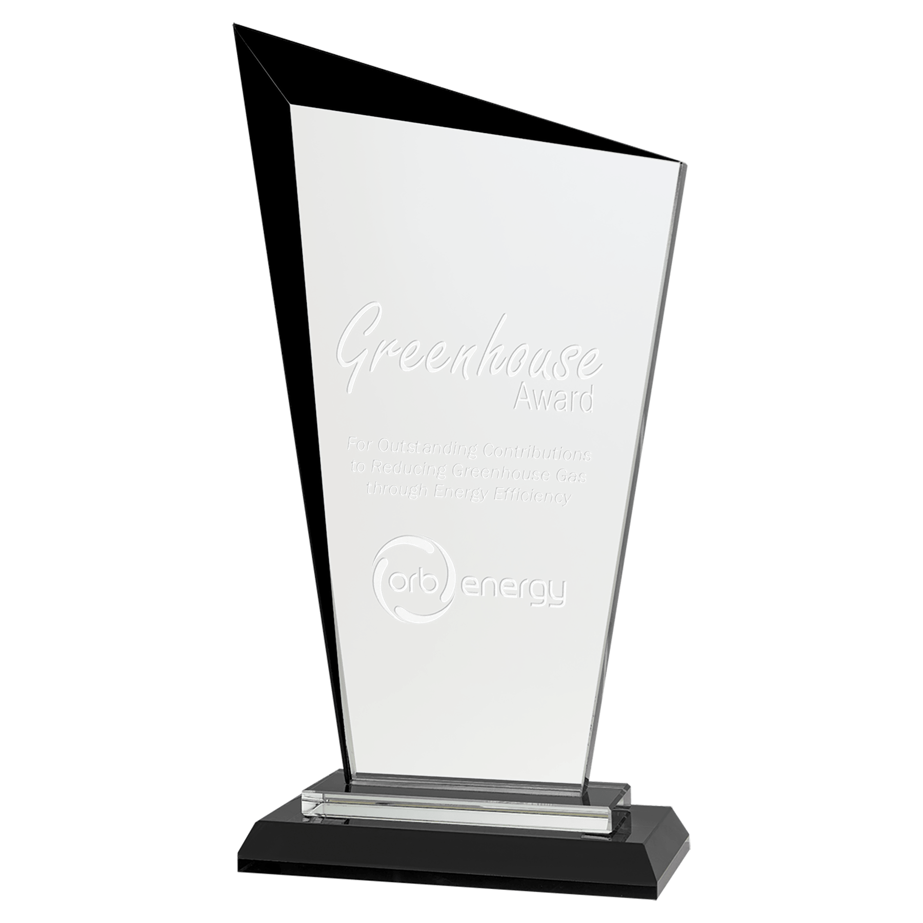 Large Black Razor Glass