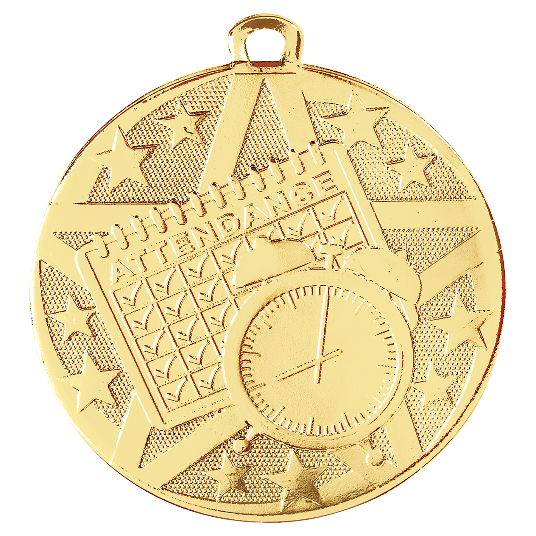 Perfect Attendance Superstar Medal-Gold