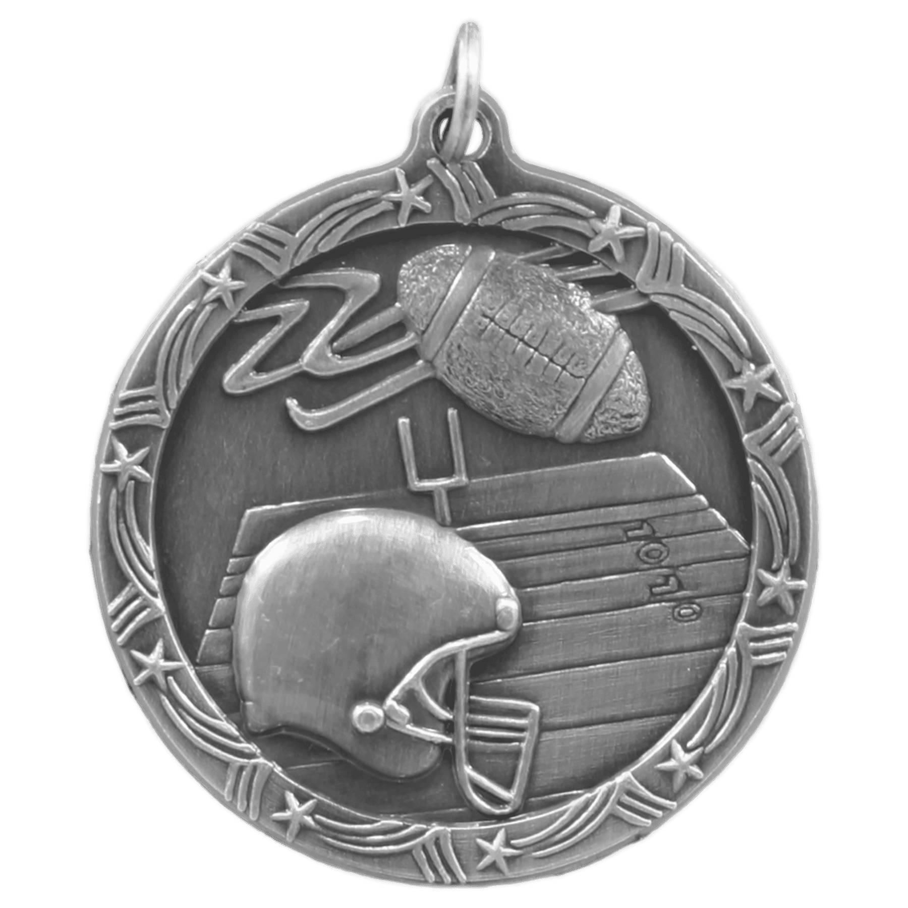 Football Shooting Star Medal-Silver