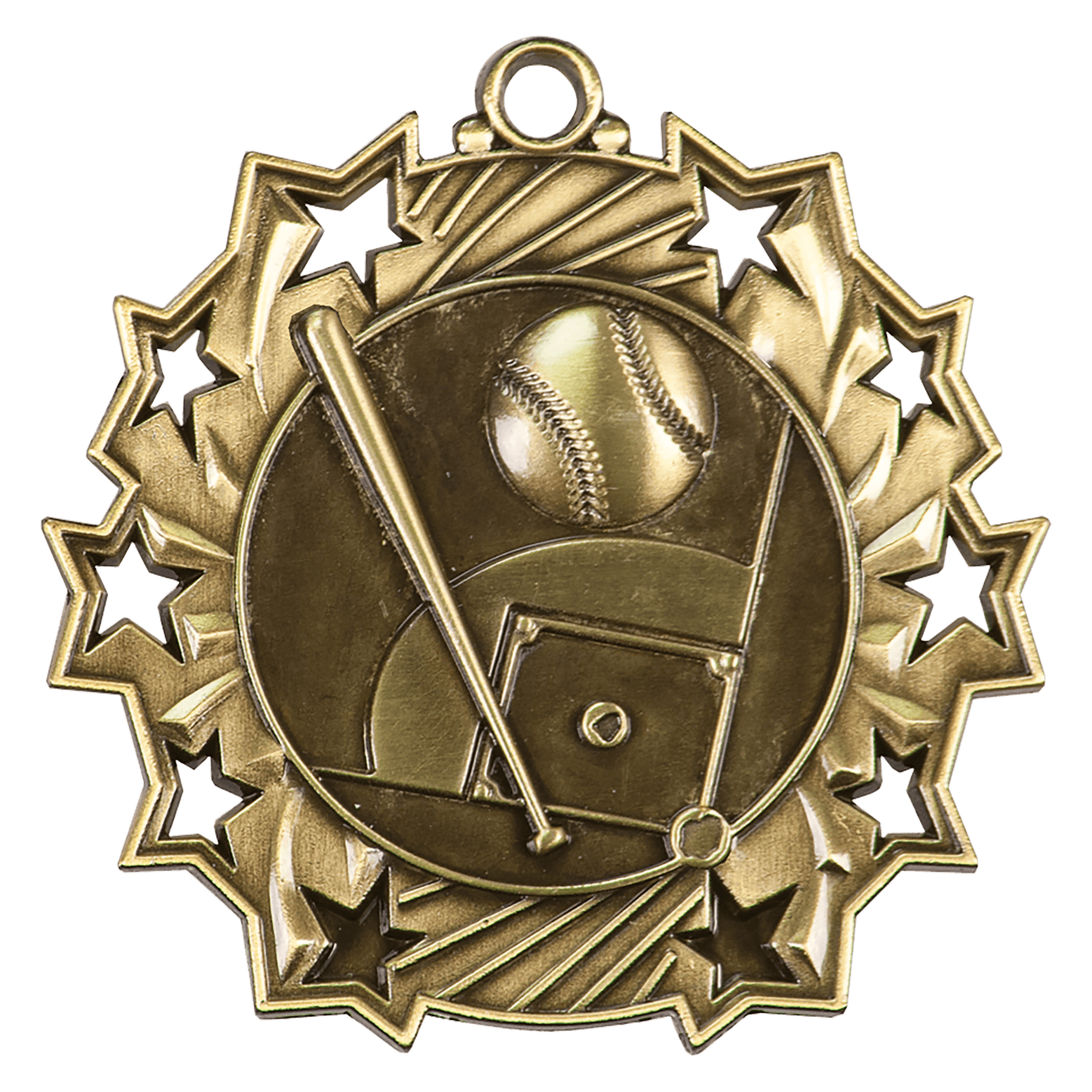 Baseball/Softball Ten Star Medal-Gold