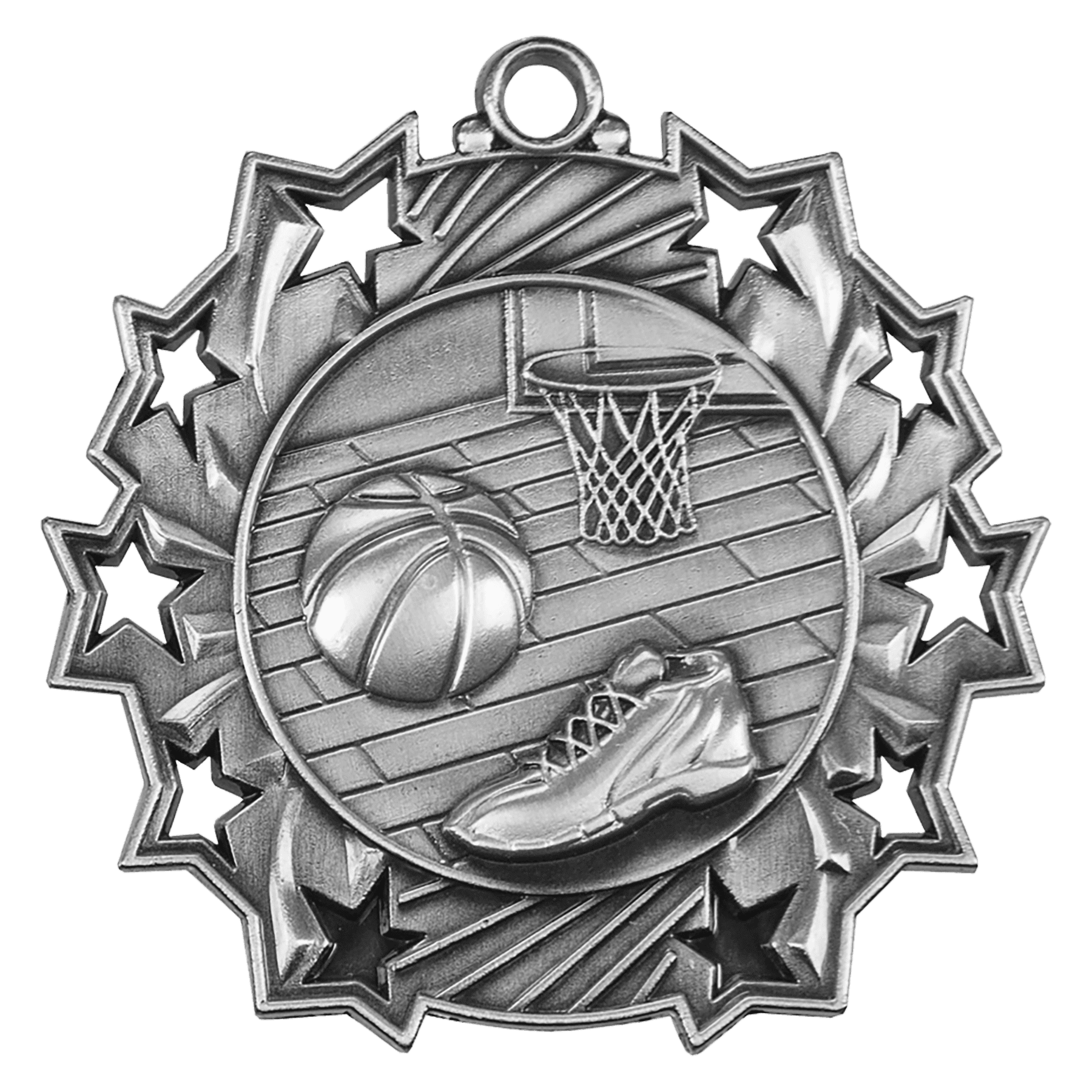 Basketball Ten Star Medal-Silver
