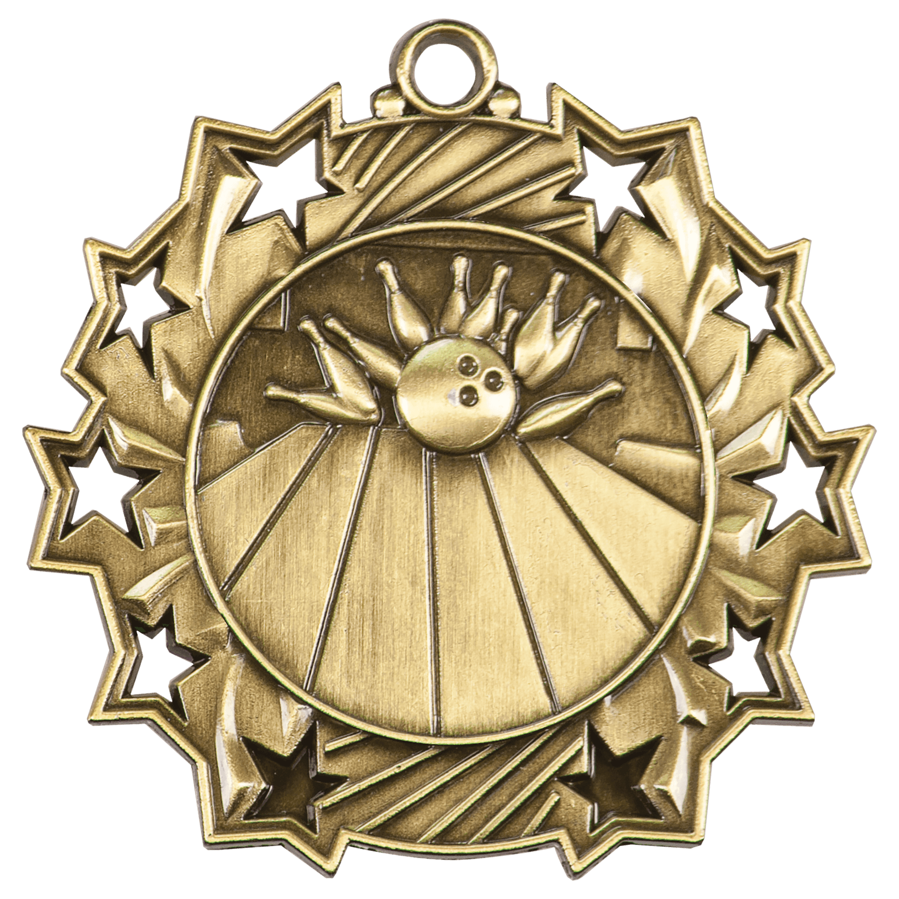 Bowling Ten Star Medal-Gold