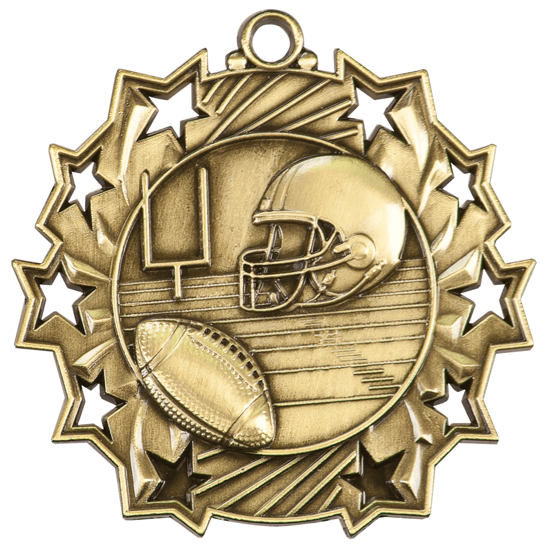 Football Ten Star Medal-Gold