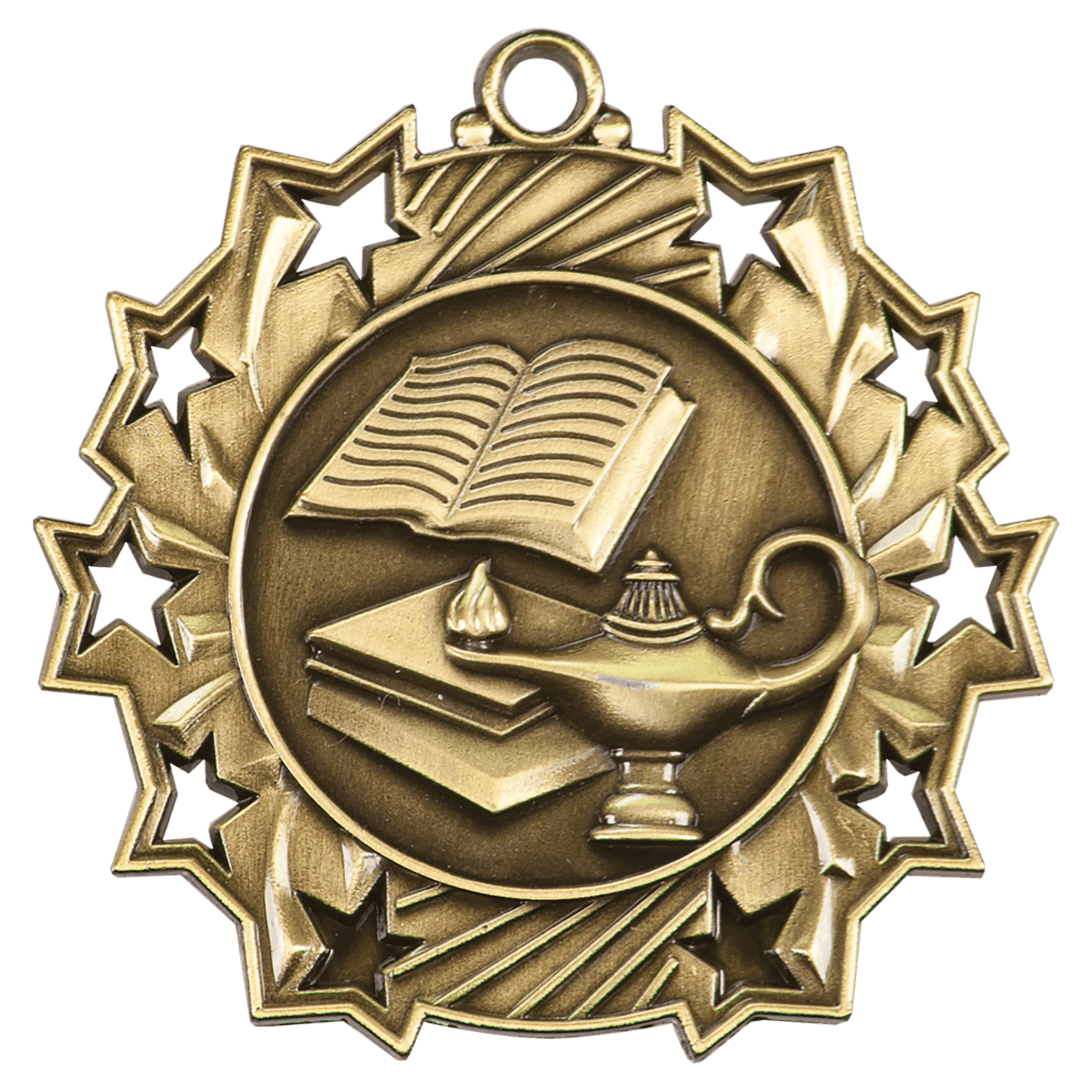 Lamp of Knowledge Ten Star Medal-Gold
