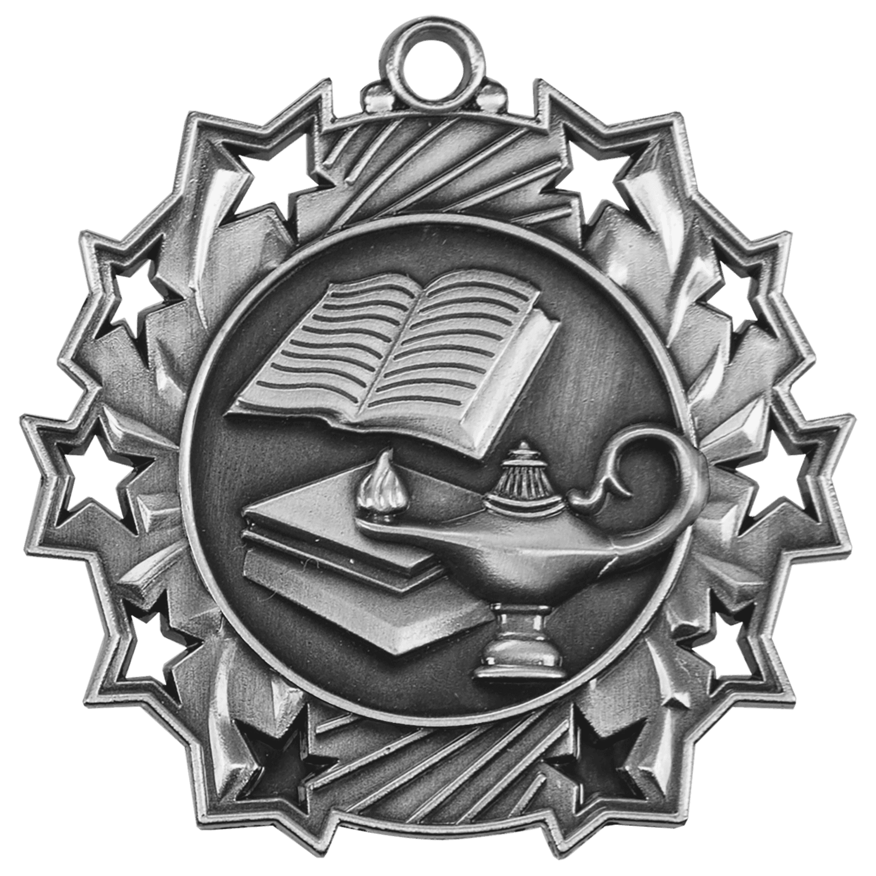 Lamp of Knowledge Ten Star Medal-Silver