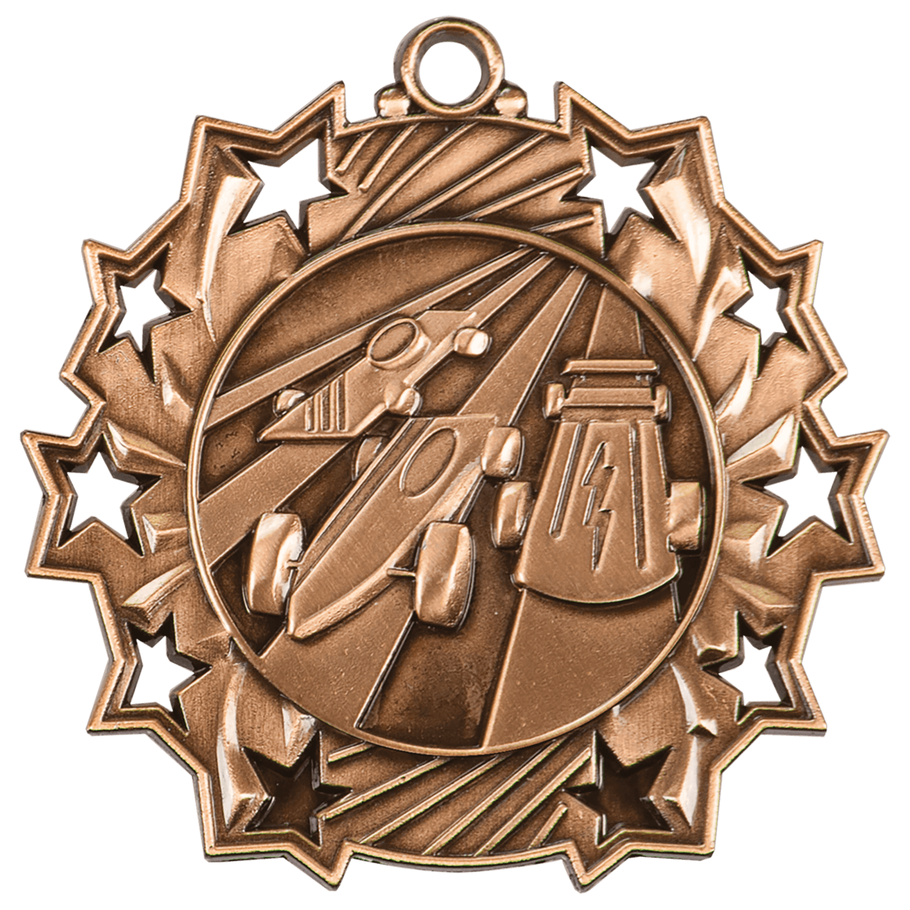 Pinewood Derby Ten Star Medal-Bronze