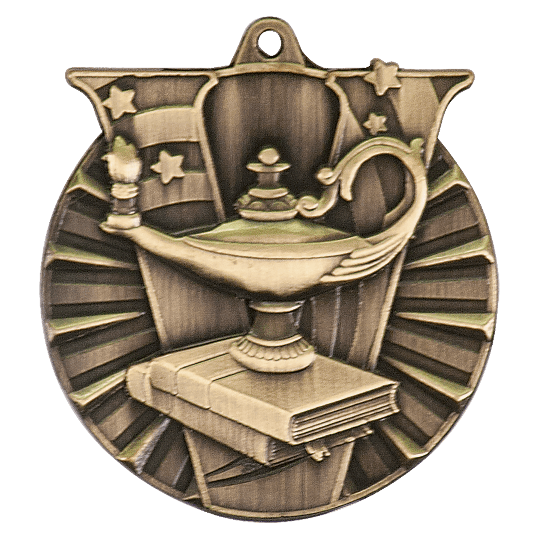 Lamp of Knowledge Victory Medal-Gold